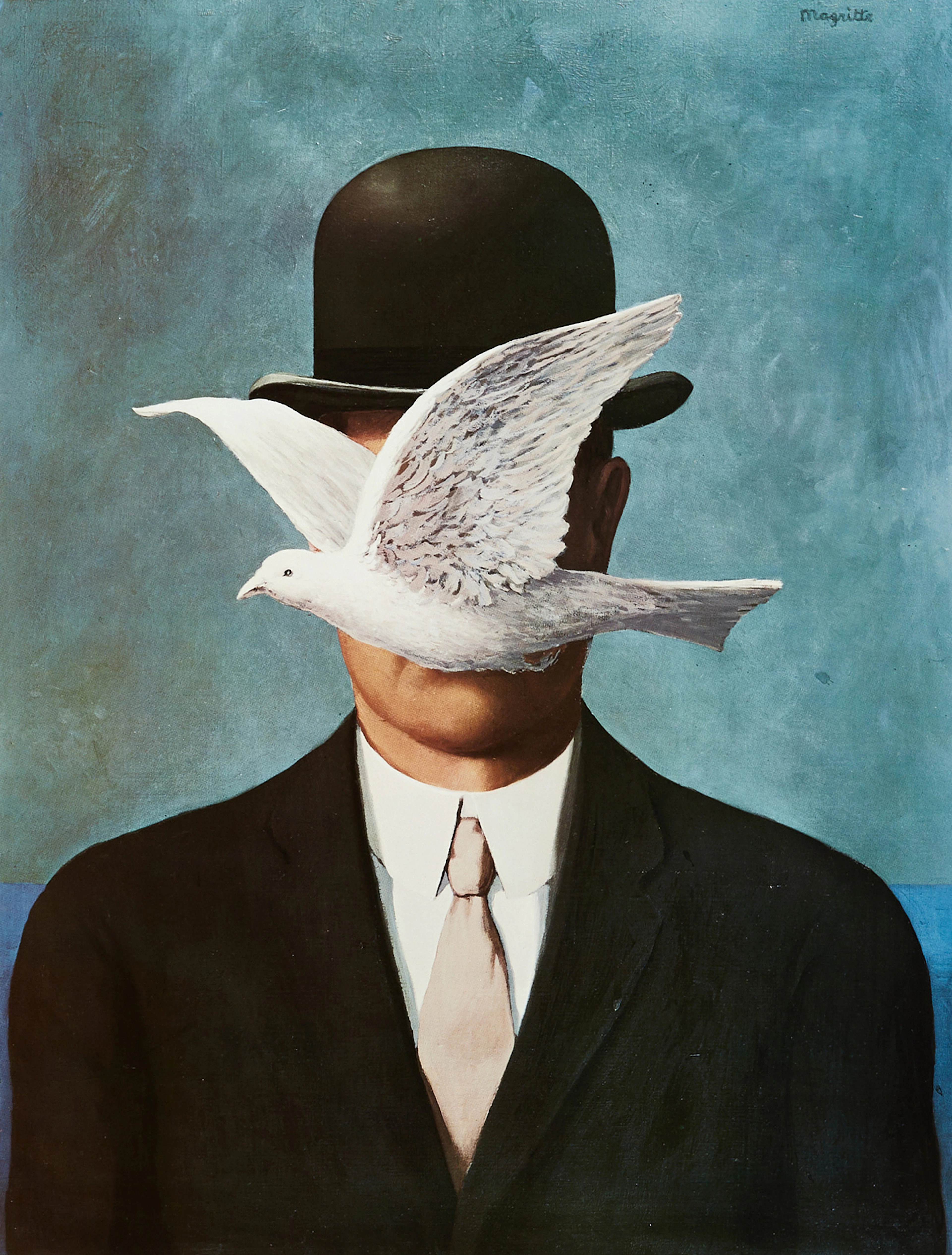 RENÉ MAGRITTE & AUGUST MALMSTRÖM, reklamaffischer, 2 st, Handelsbanken