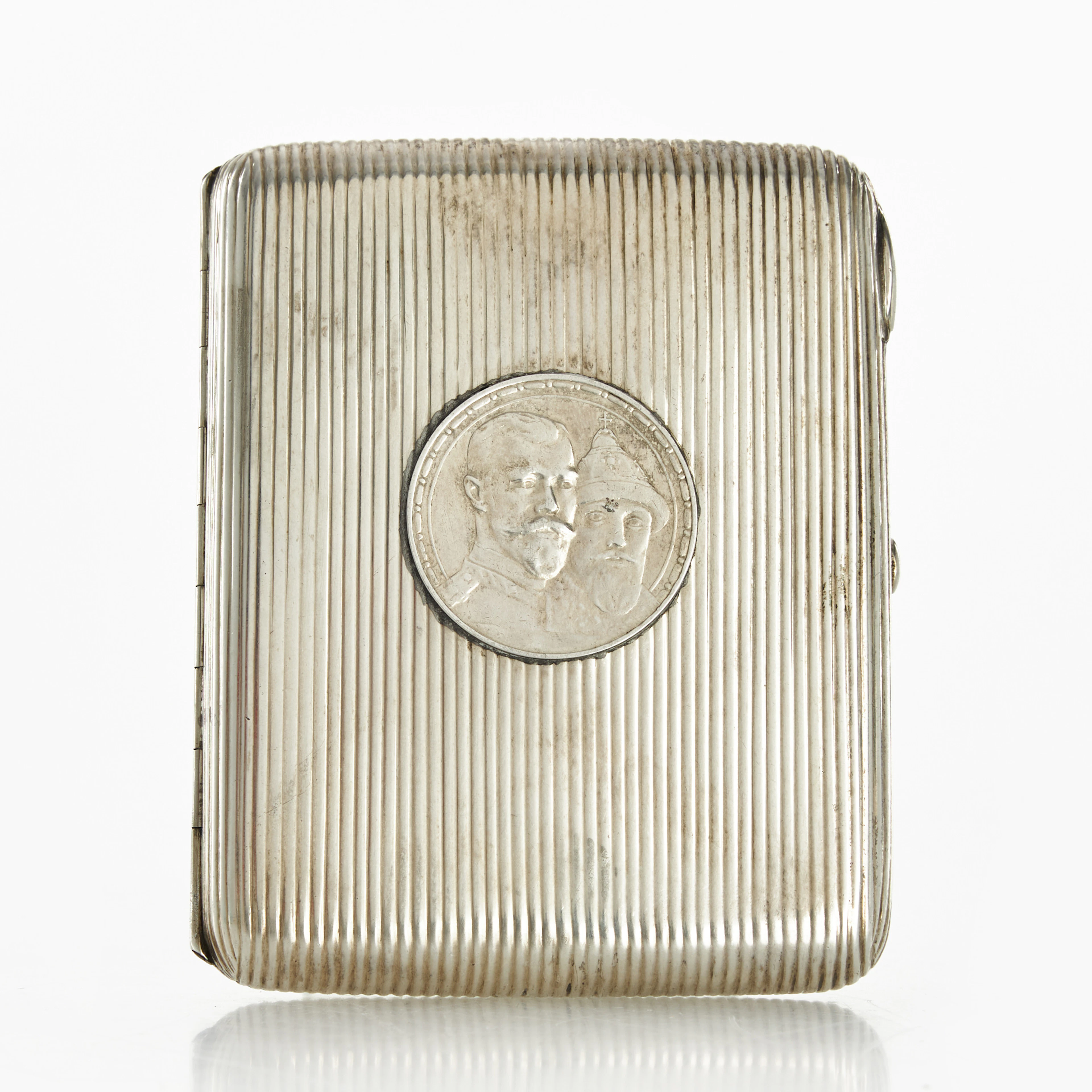 CIGARETTETUI, silver, ryska stämplar 1896-1908.