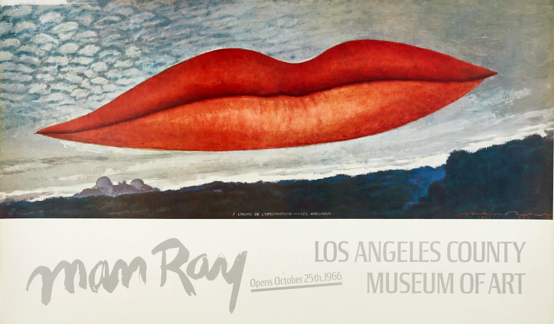 MAN RAY. Utställningsaffisch, Los Angeles County Museum of Art Les