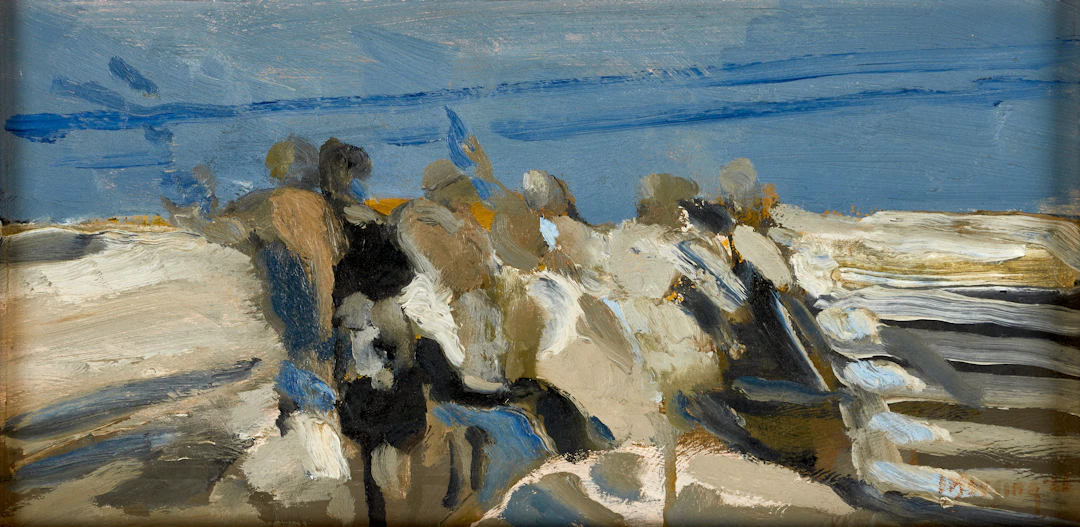 IVAR MORSING (1919-2009). Strandbild, signerad och daterad -62, olja på pannå.
