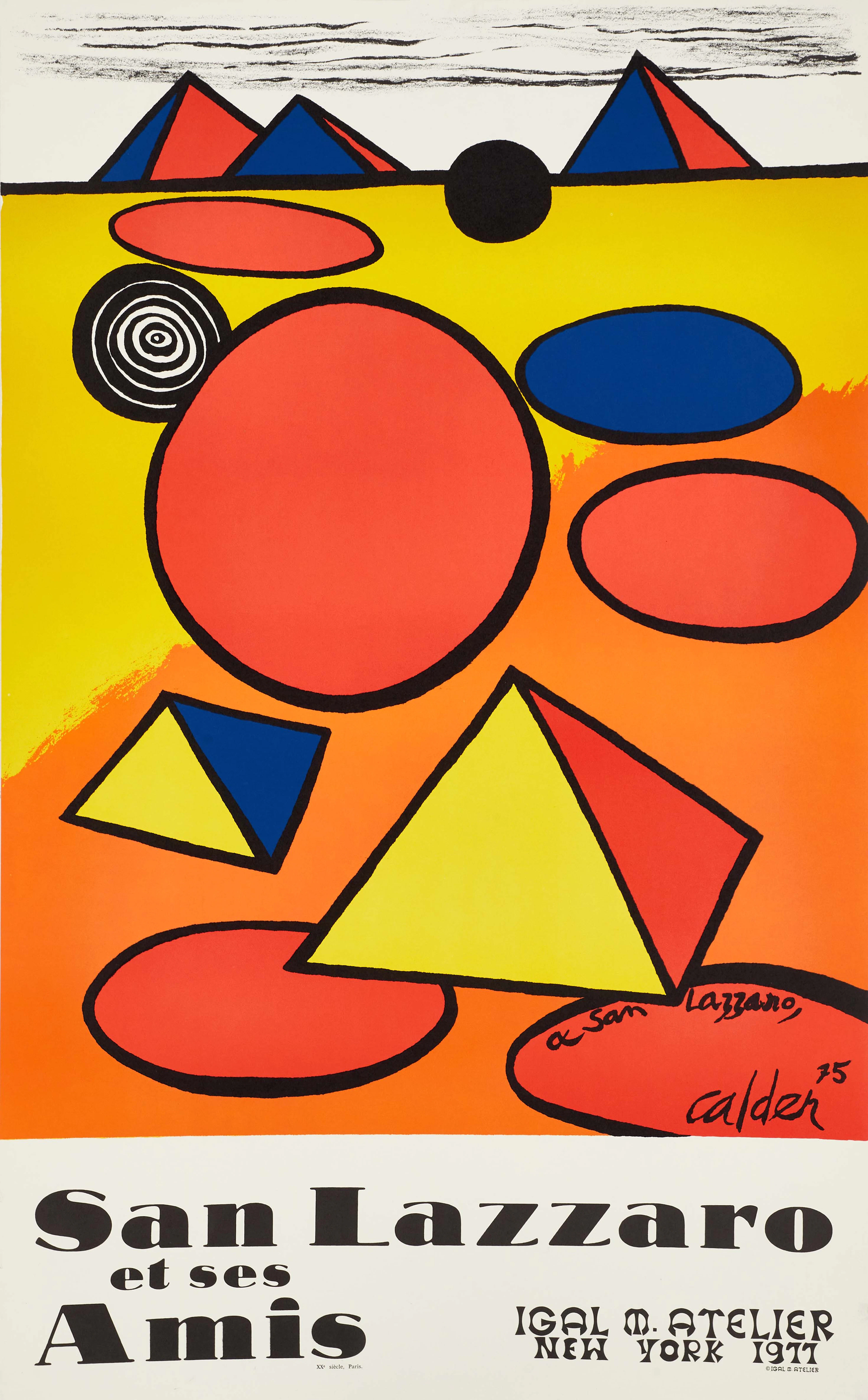 ALEXANDER CALDER. Utställningsaffisch, "San Lazzaro et ses amis"