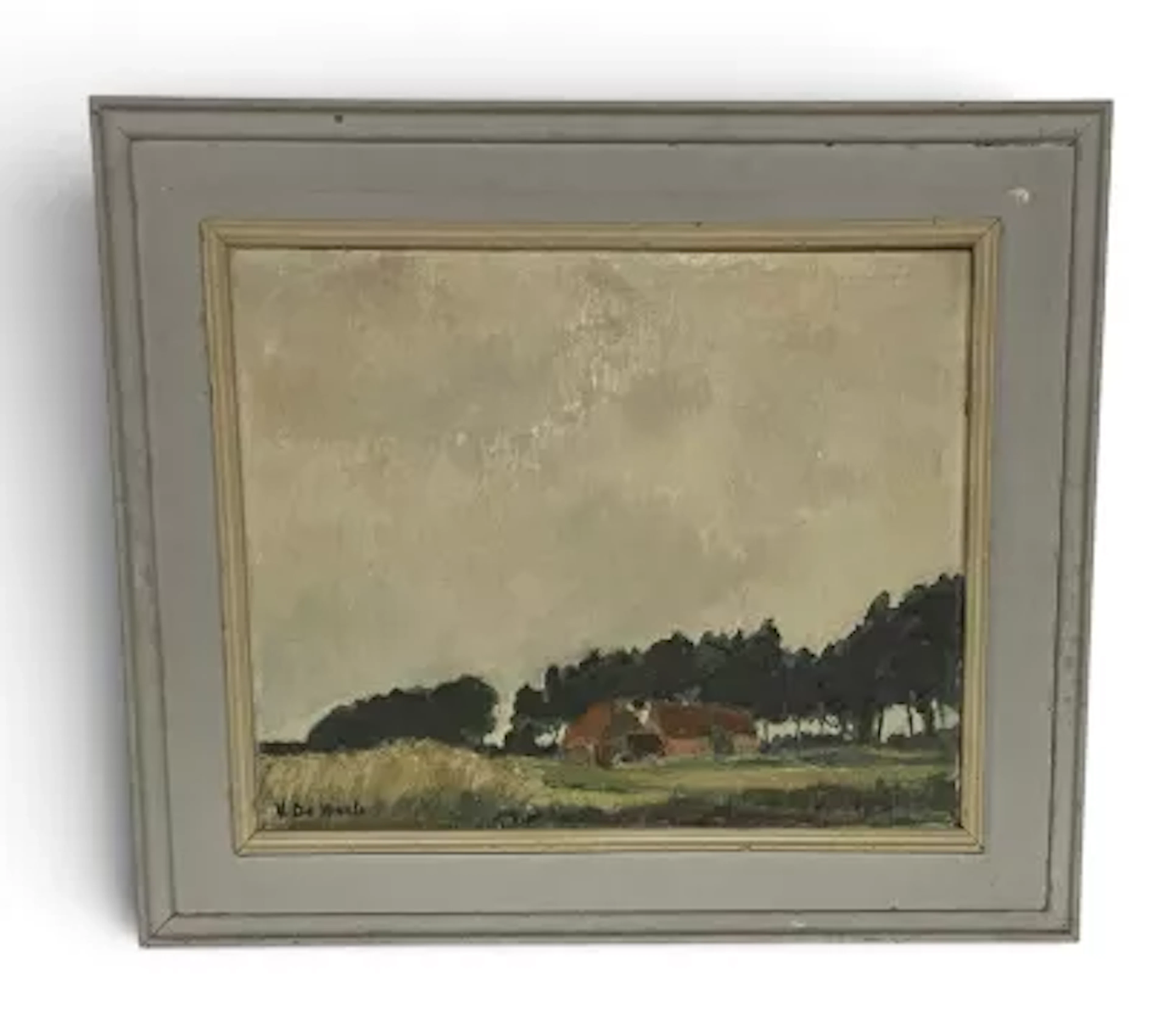 A framed and glazed impressionist style oil on canvas, landscape