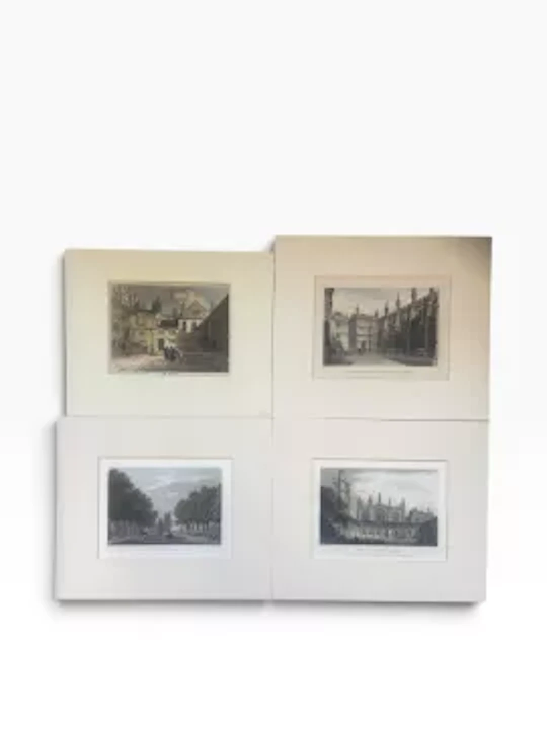 A set of four 19th century hand coloured engravings of Oxford city