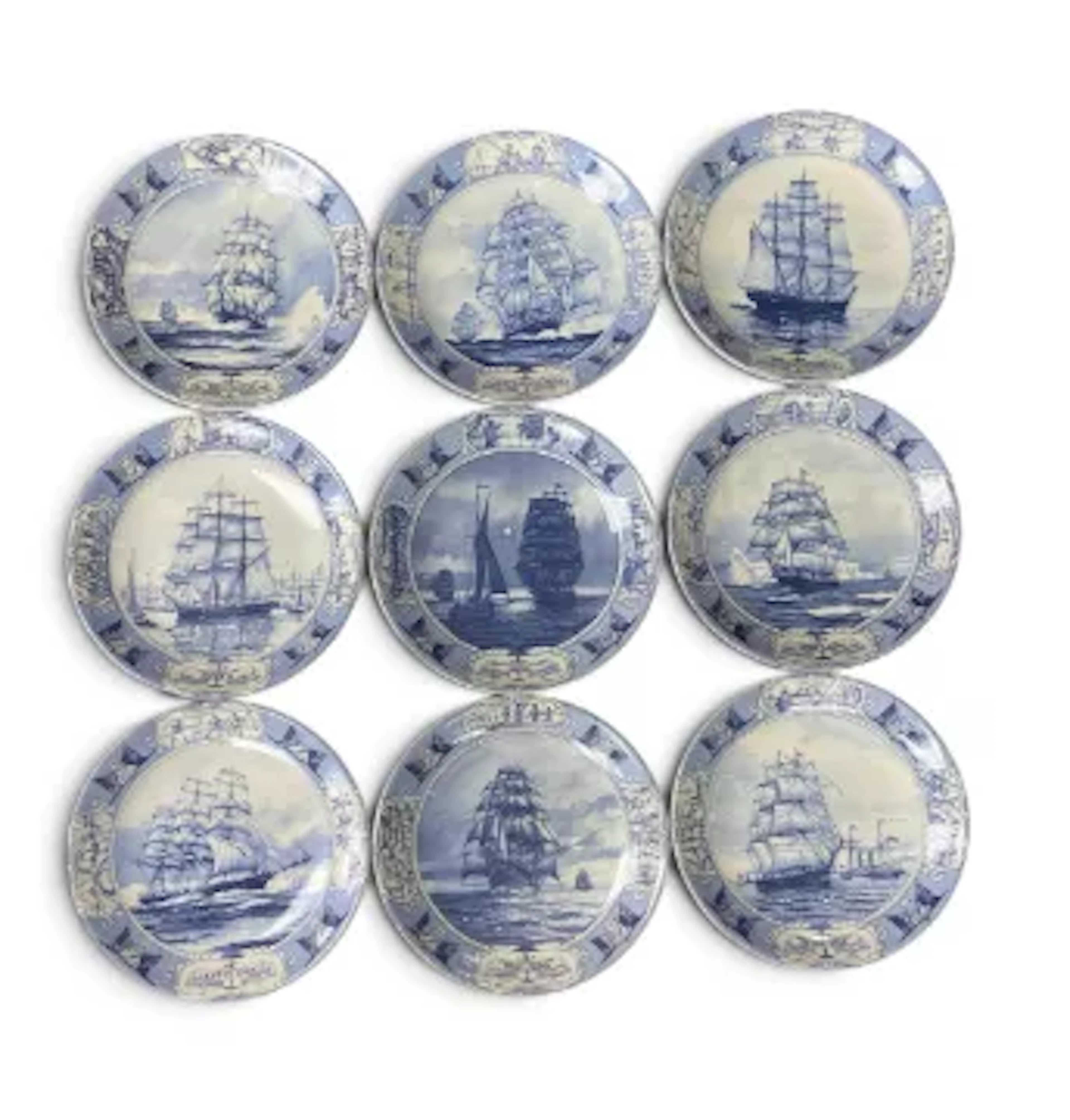 Wedgwood 'The Great Racing Clippers' a collection of nine Queen Ware