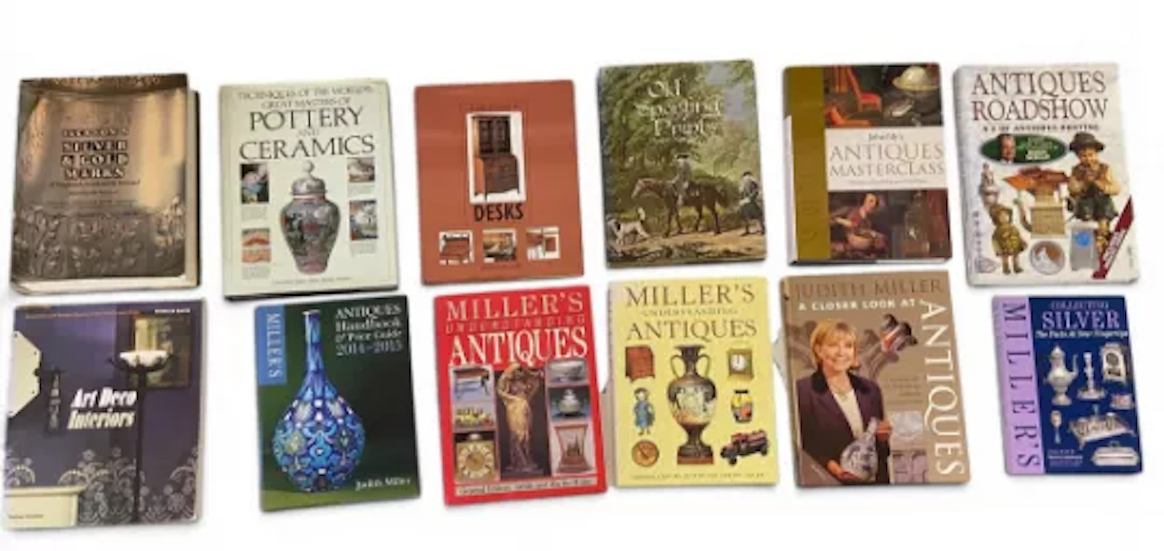 A mixed lot of vintage antiques reference boks to include Jackson's