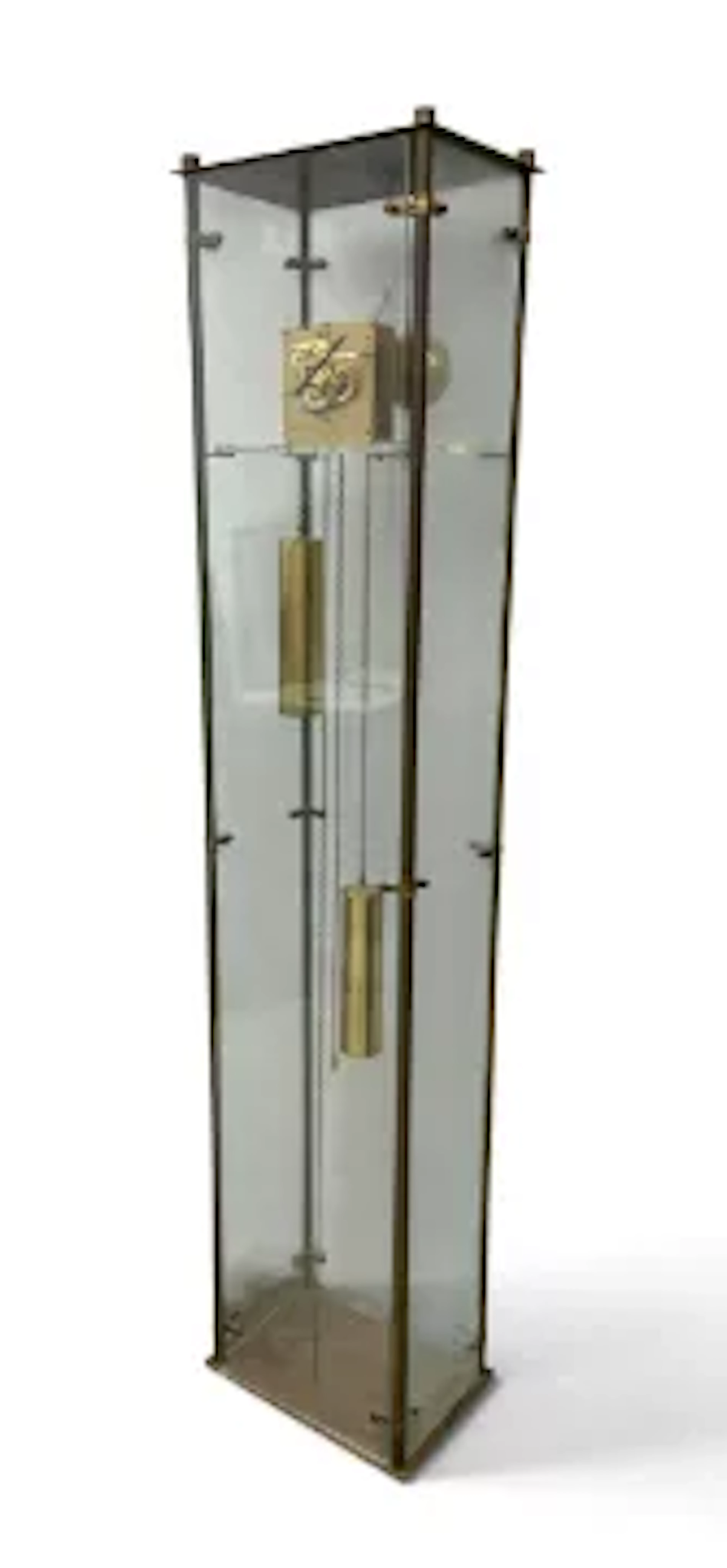 An unusual mid to late 20th century Kieninger longcase clock in a