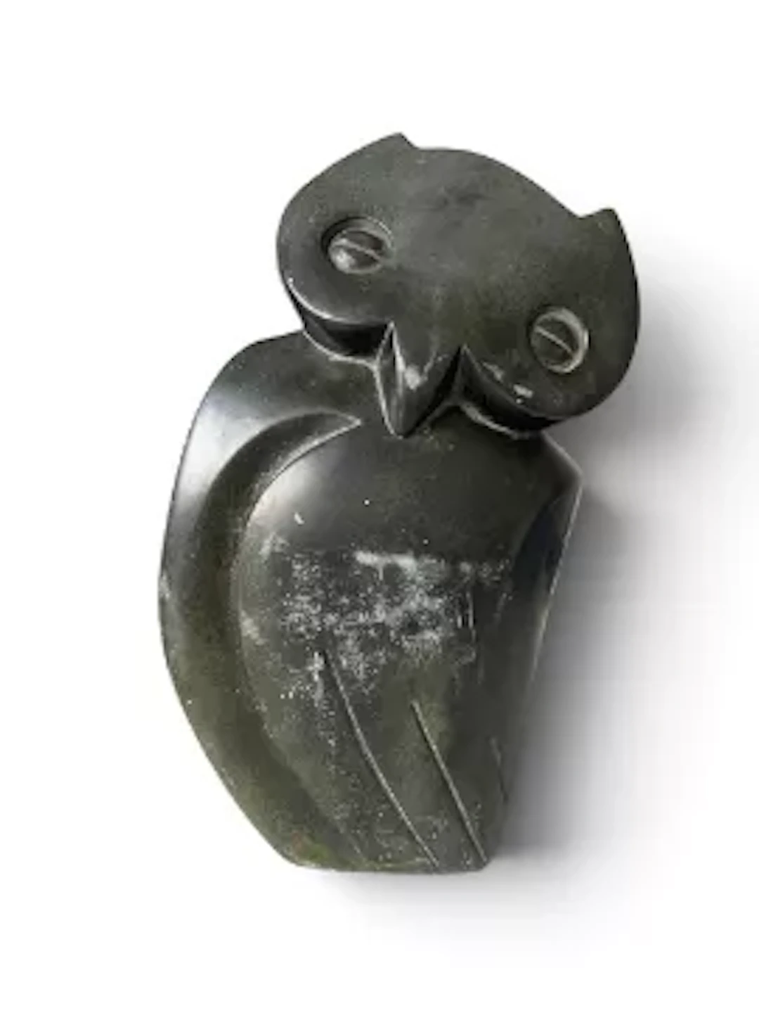 Zachariah Njobo (b.1962), a carved stone sculpture of an owl, signed