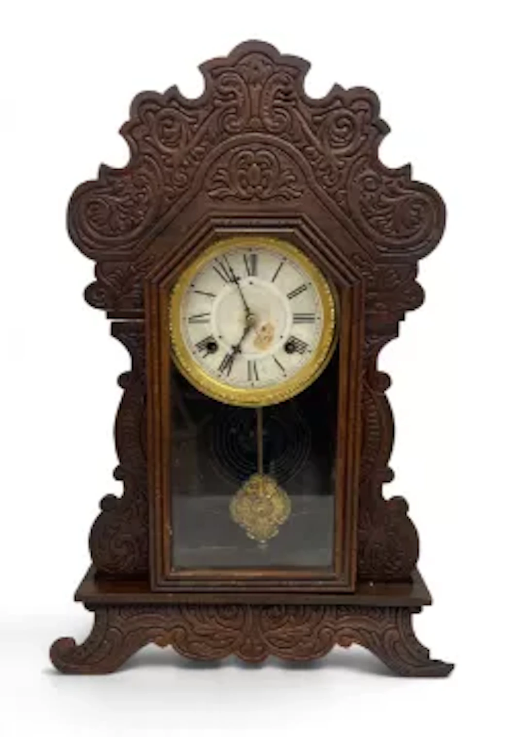 A 19th century American mantle clock by the Waterbury Clock Company