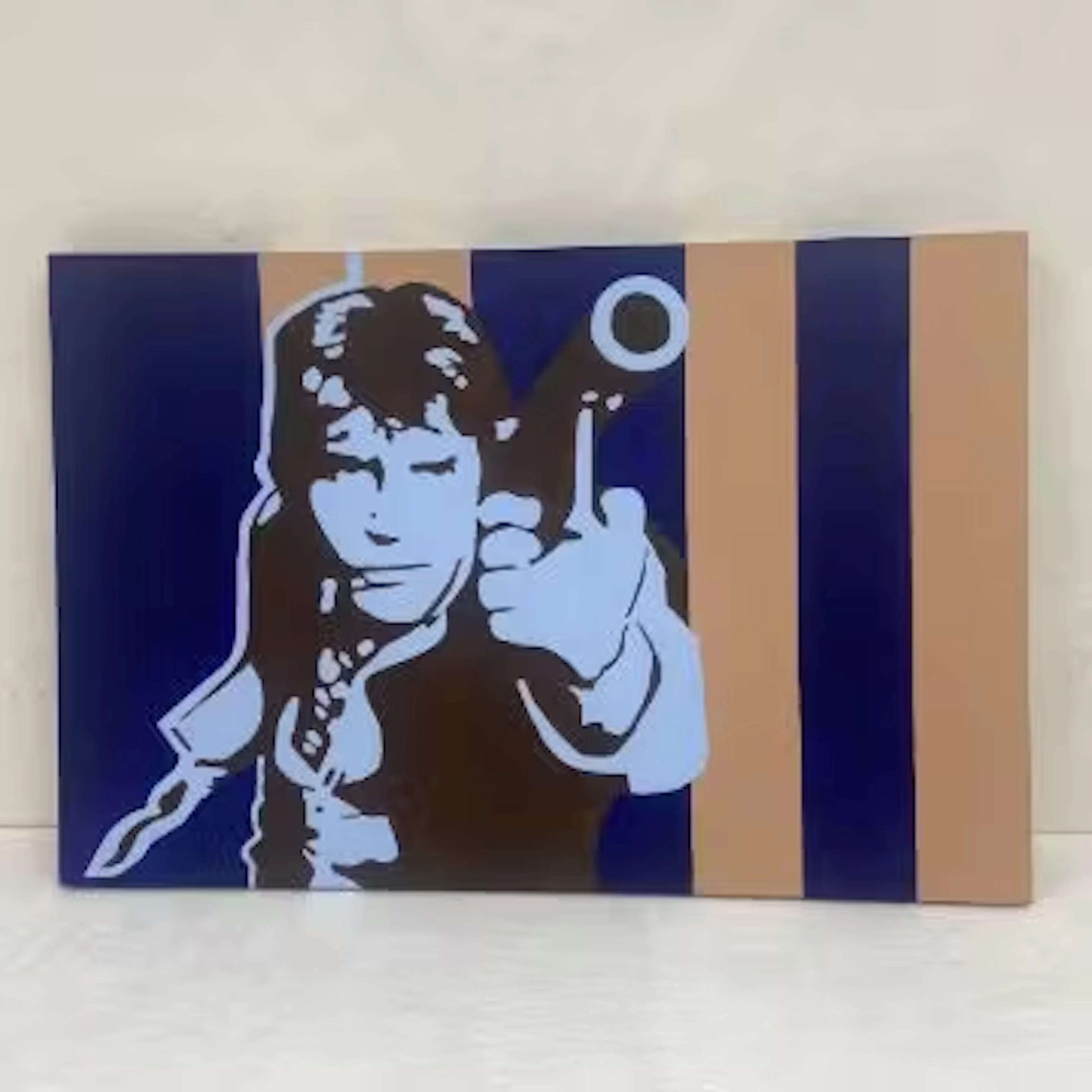 An acrylic on canvas, Harrison Ford as Han Solo, signed and dated