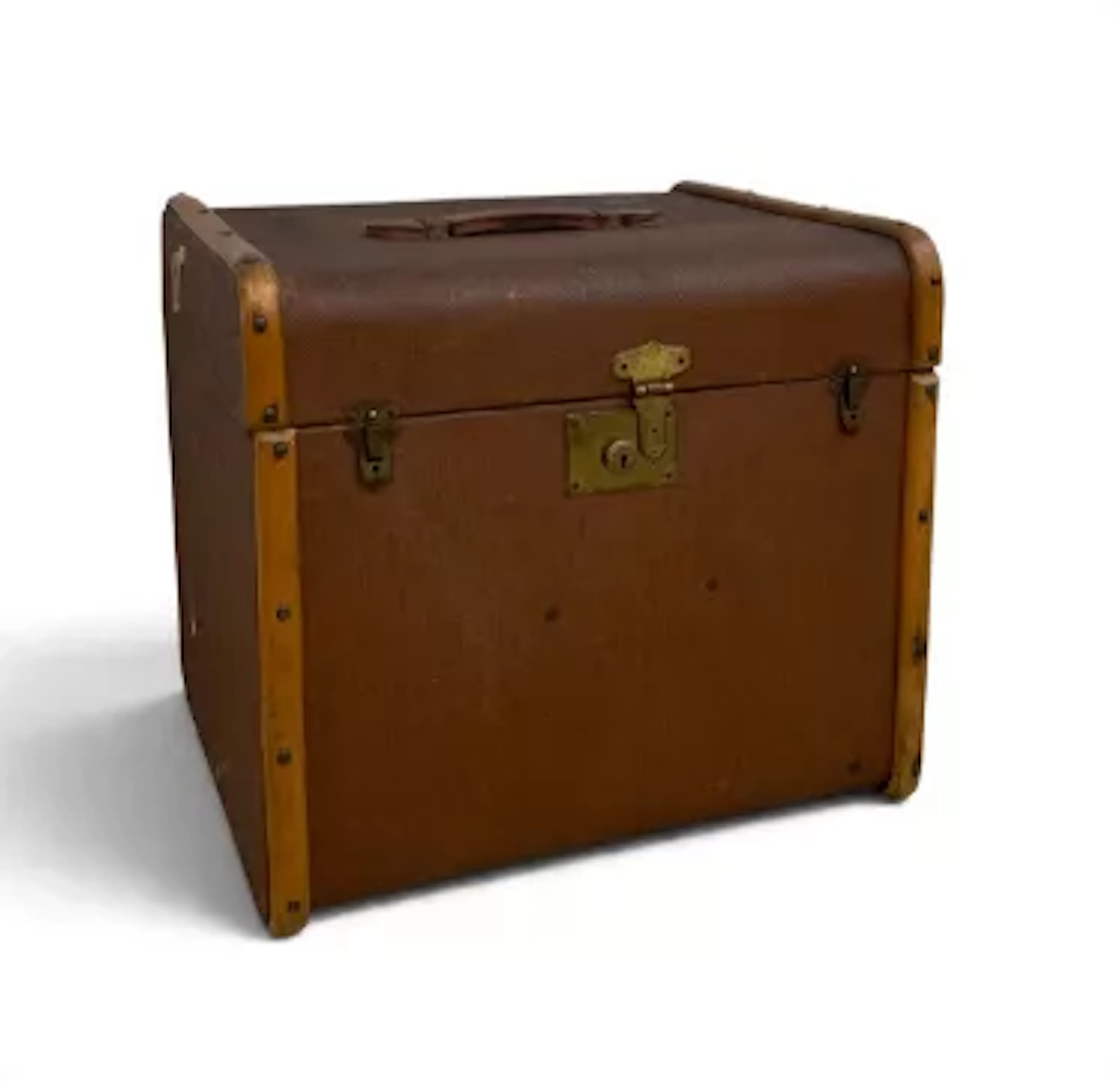 A 19th century travelling trunk from the Whiteley's Trunk Department.