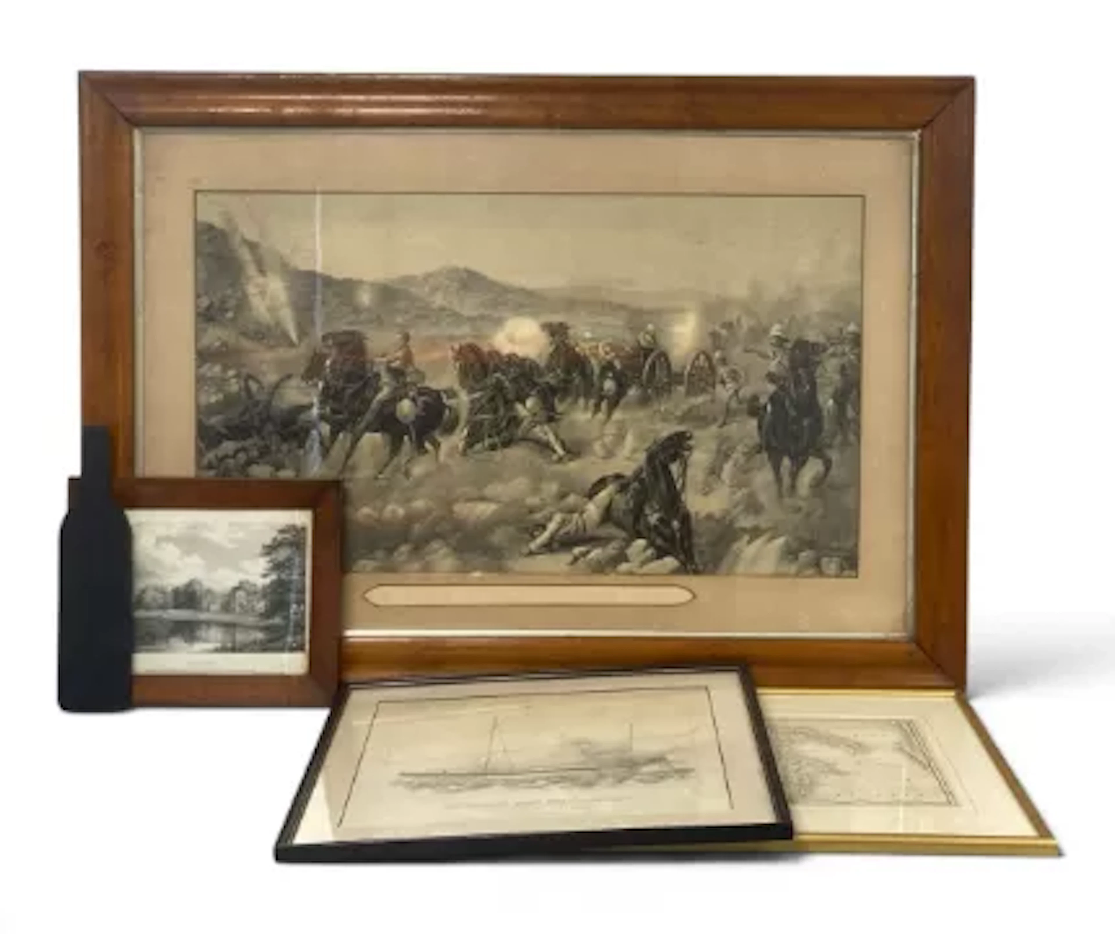 A collection of early 20th century framed prints and lithographs to
