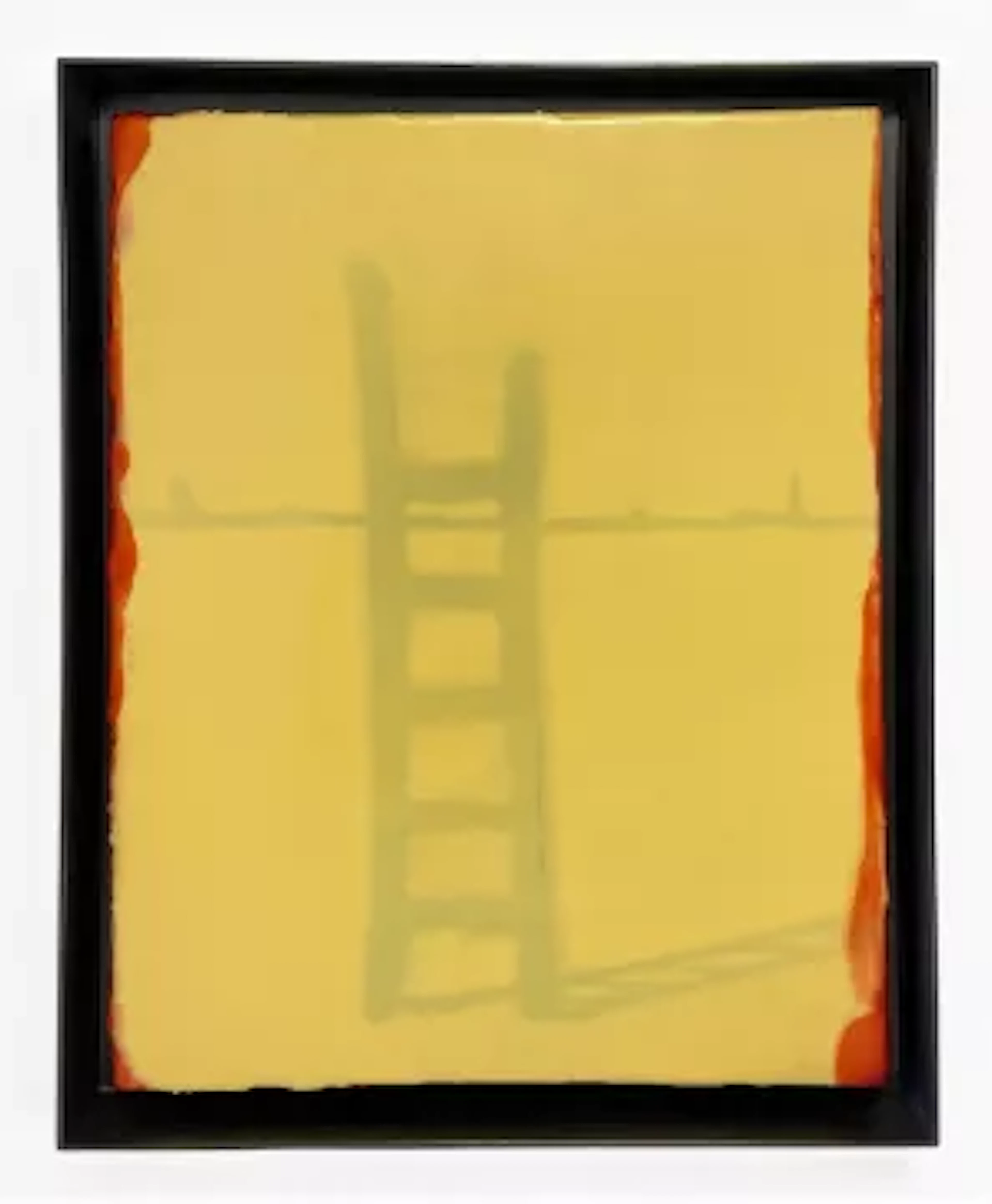 A contemporary abstract encaustic painting on board in a silvered