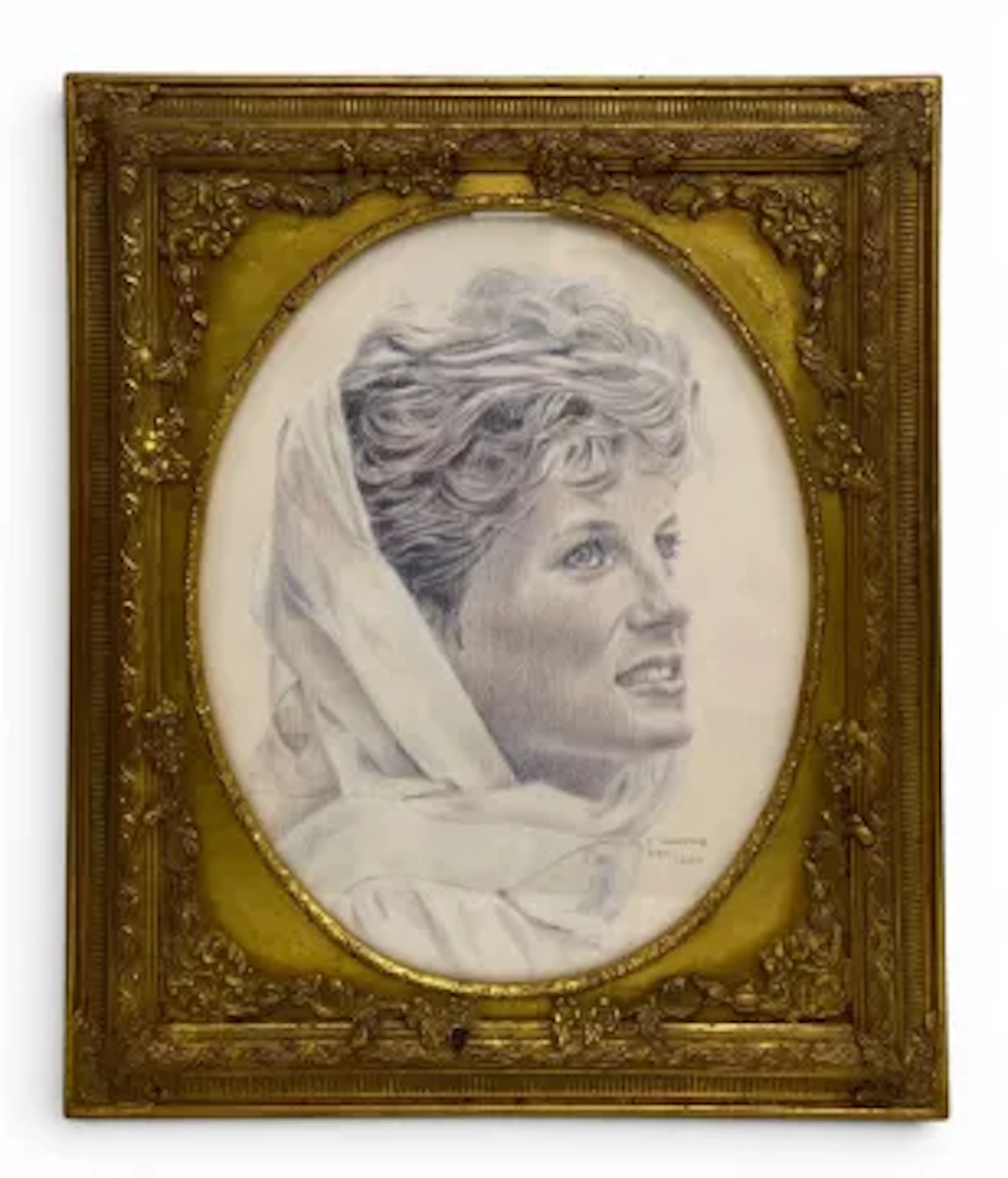 A contemporary limited edition lithographic portrait of Princess Diana.