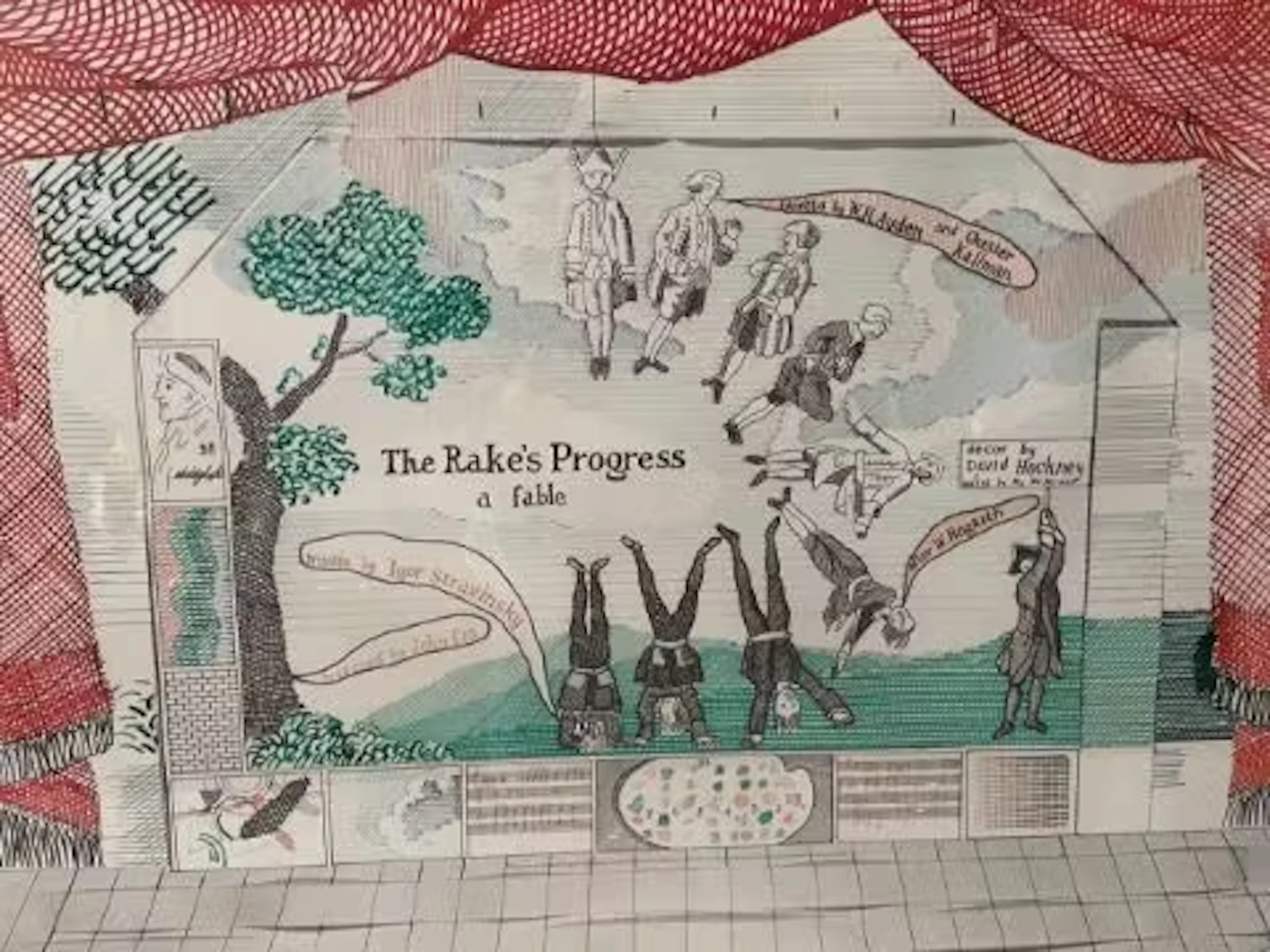 David Hockney (b.1937), an original 1980s poster featuring 'A Rake's