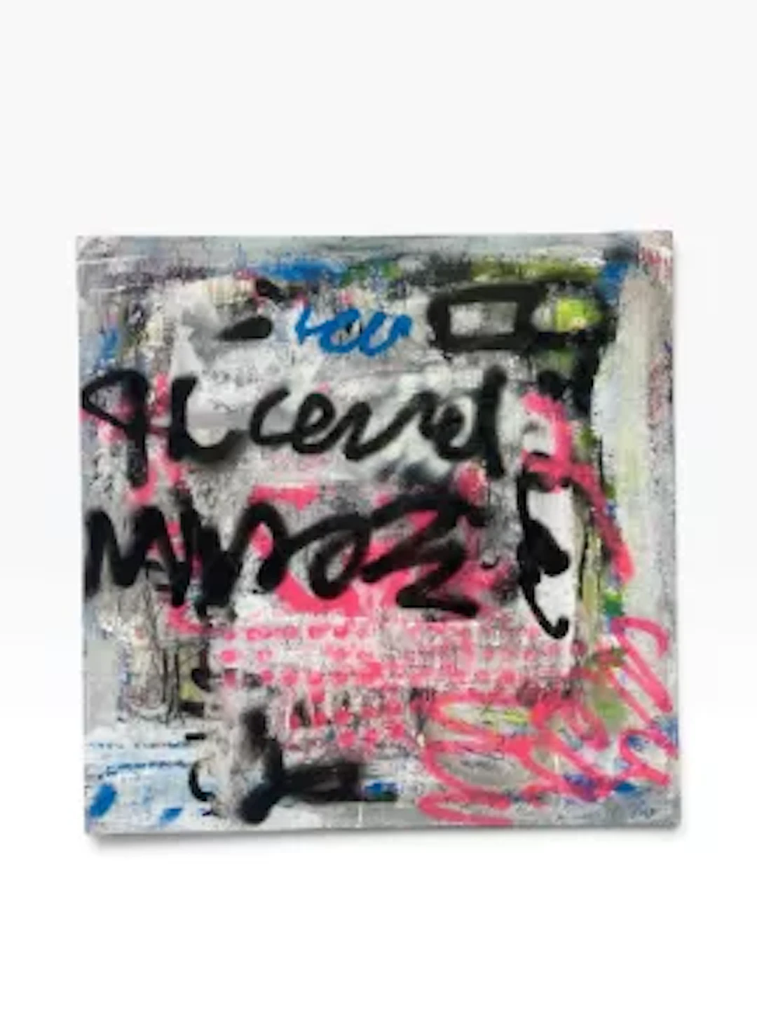 A contemporary Street Art or graffiti style mixed media painting on