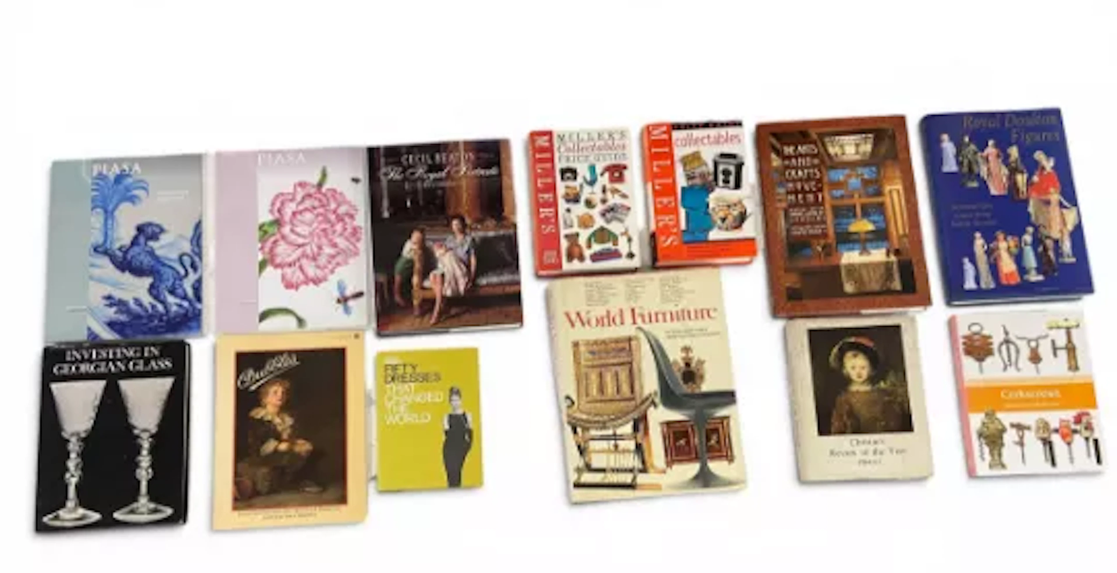 A mixed lot of antiques and other reference books to include Investing