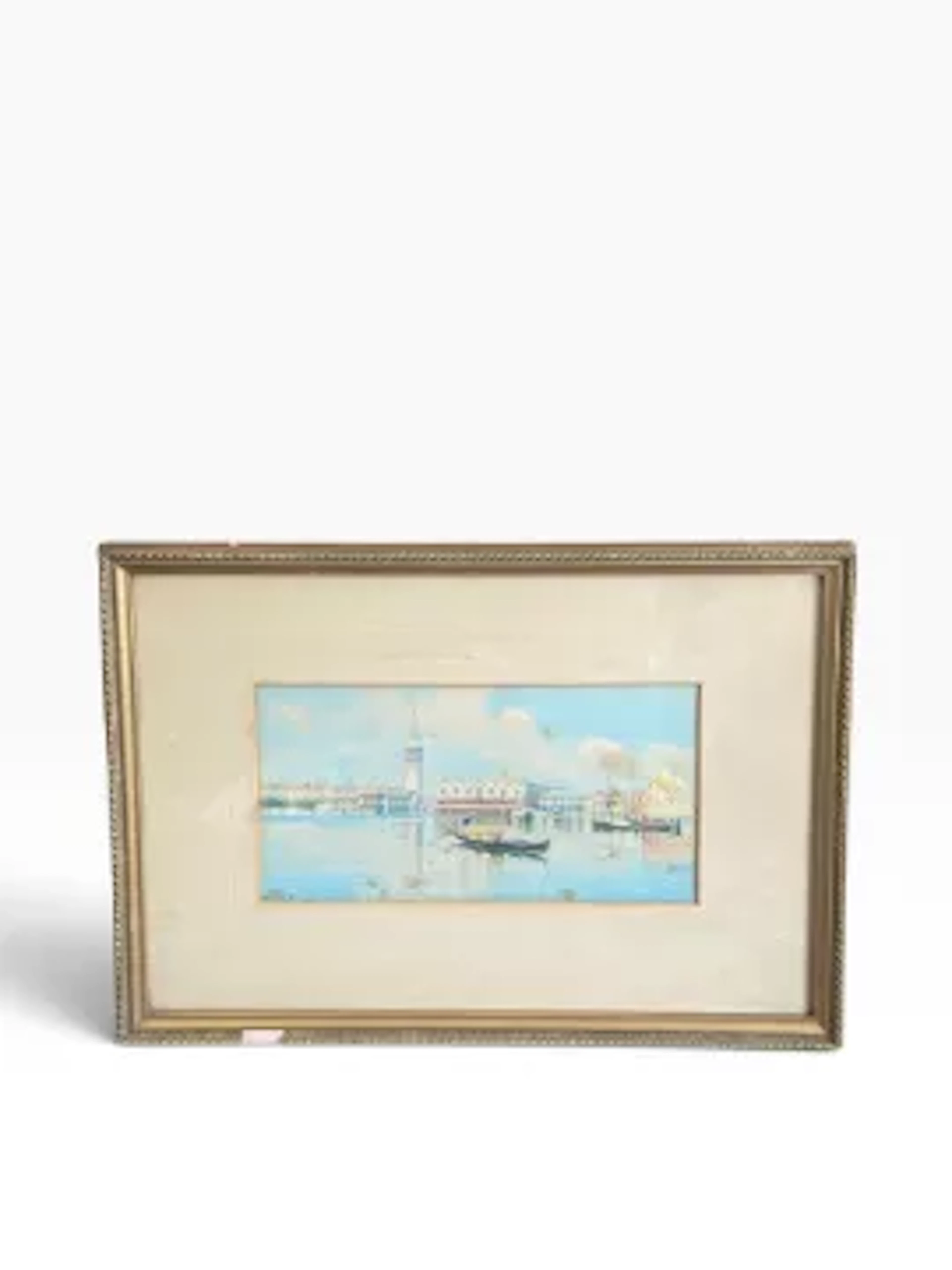 A 20th century watercolour of Venice, glazed and framed, signed bottom
