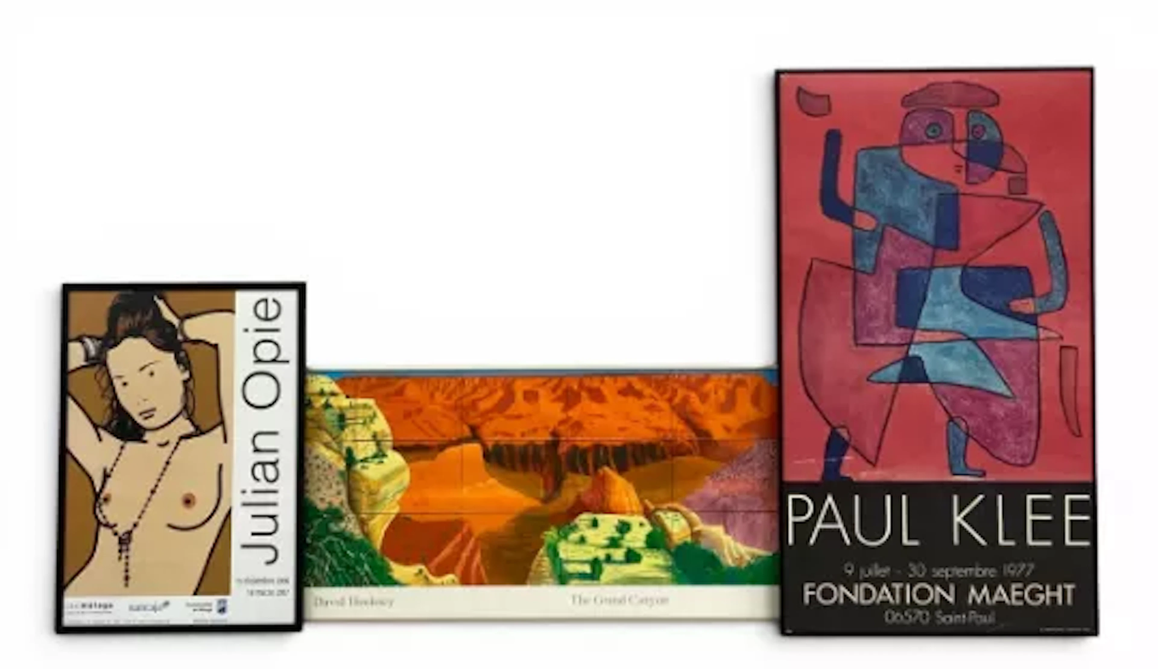 A collection of three contemporary art exhibition posters to include