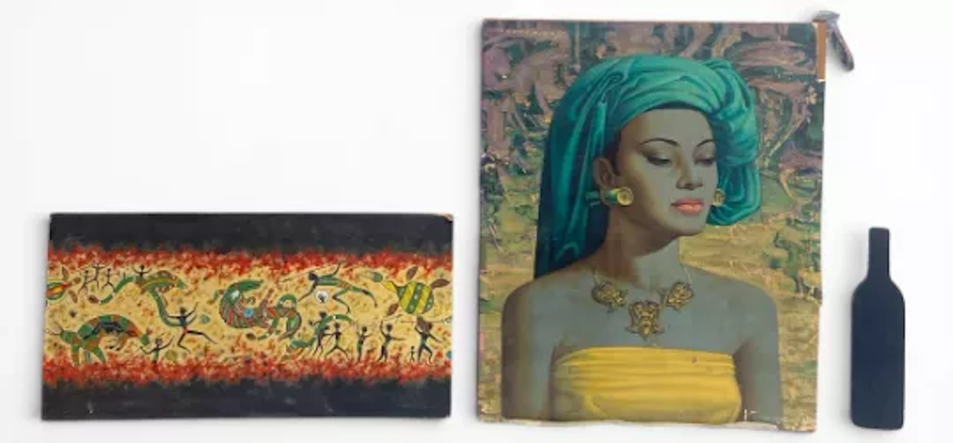 A vintage print after the original 1950s painting titled 'Balinese