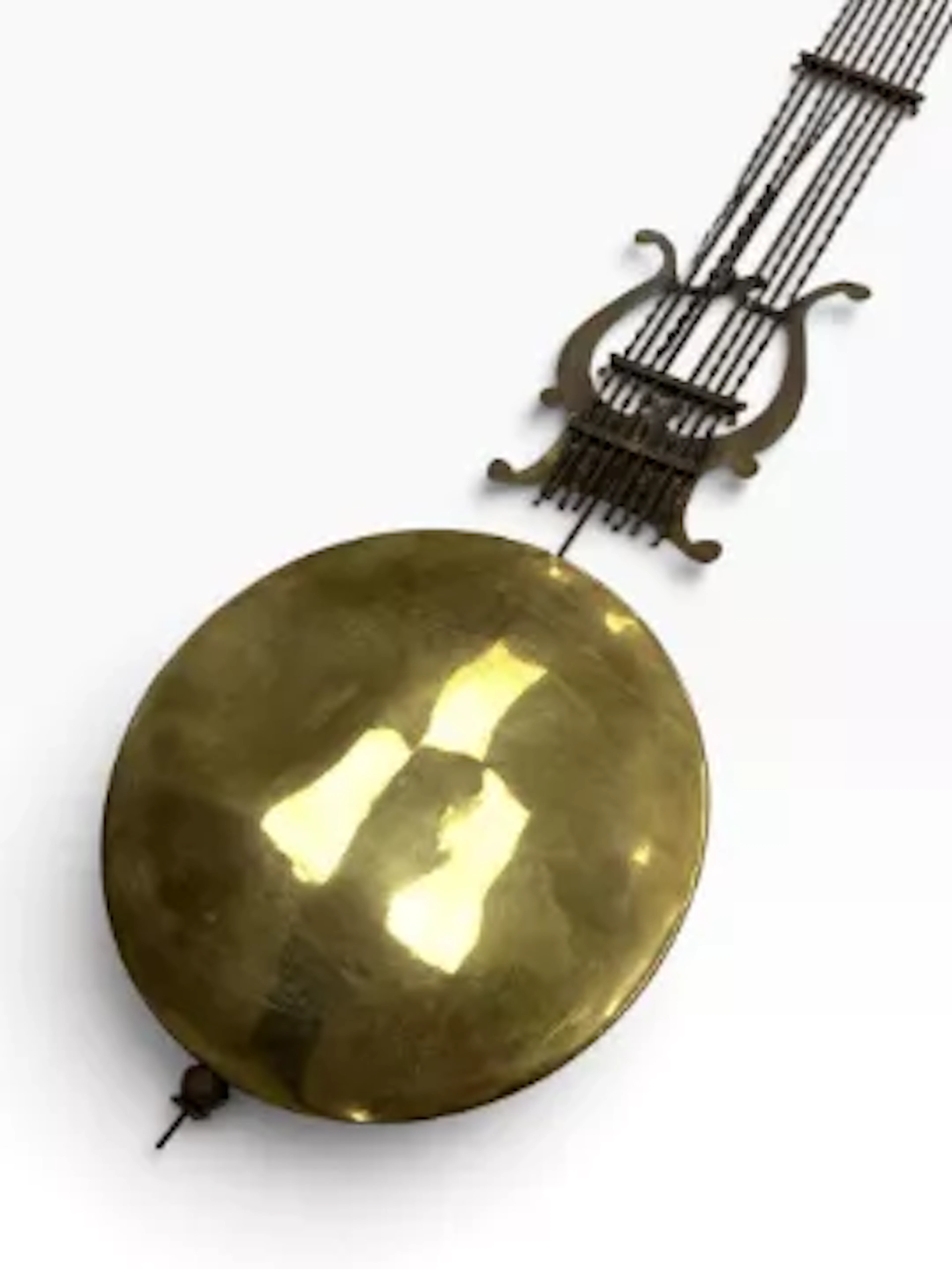A 19th century French comtoise wall clock with hand painted enamel