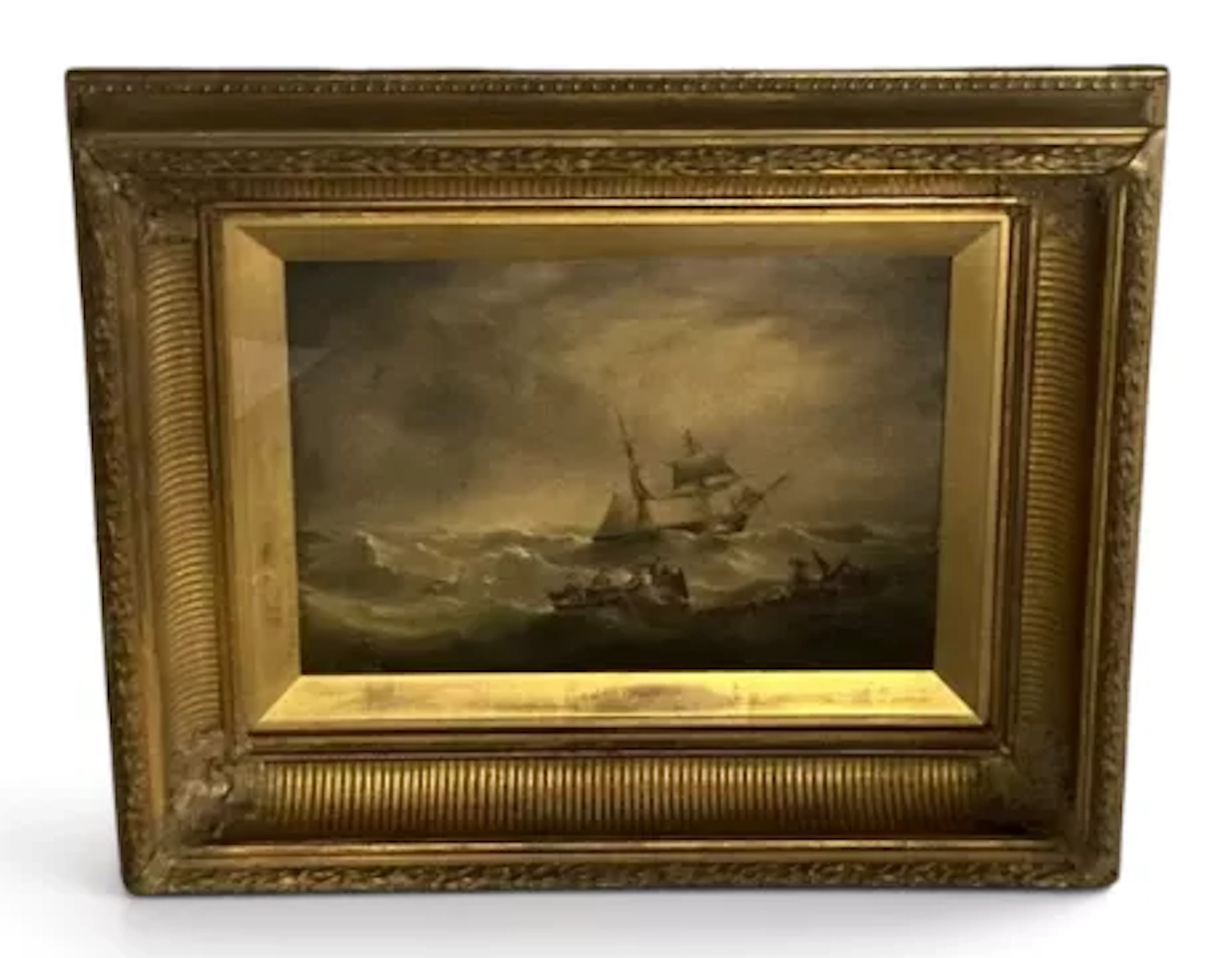 Possibly John Wilson Carmichael (1799-1868), a 19th century gilt framed