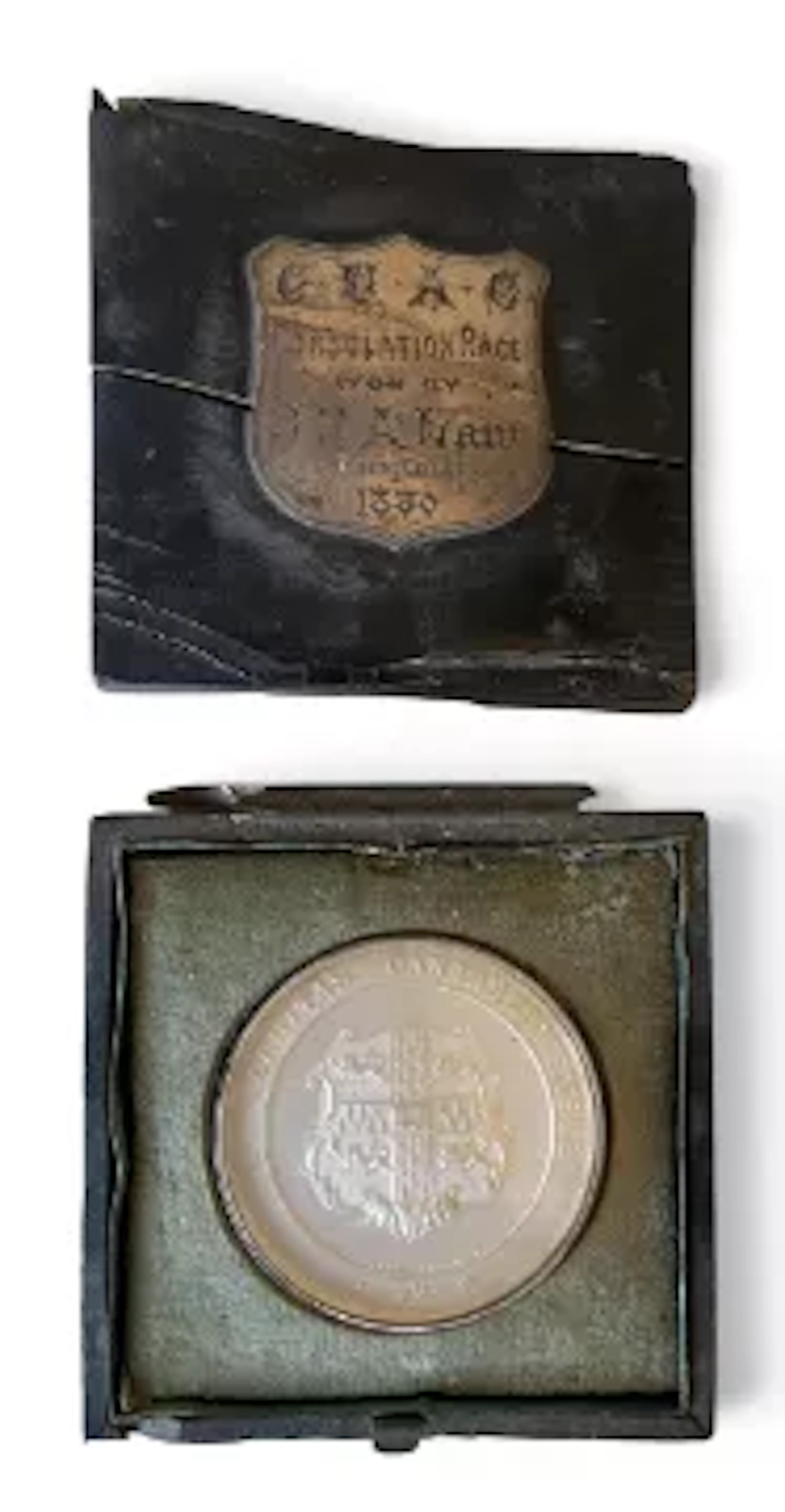 A late 19th century frosted silver Cambridge University athletics
