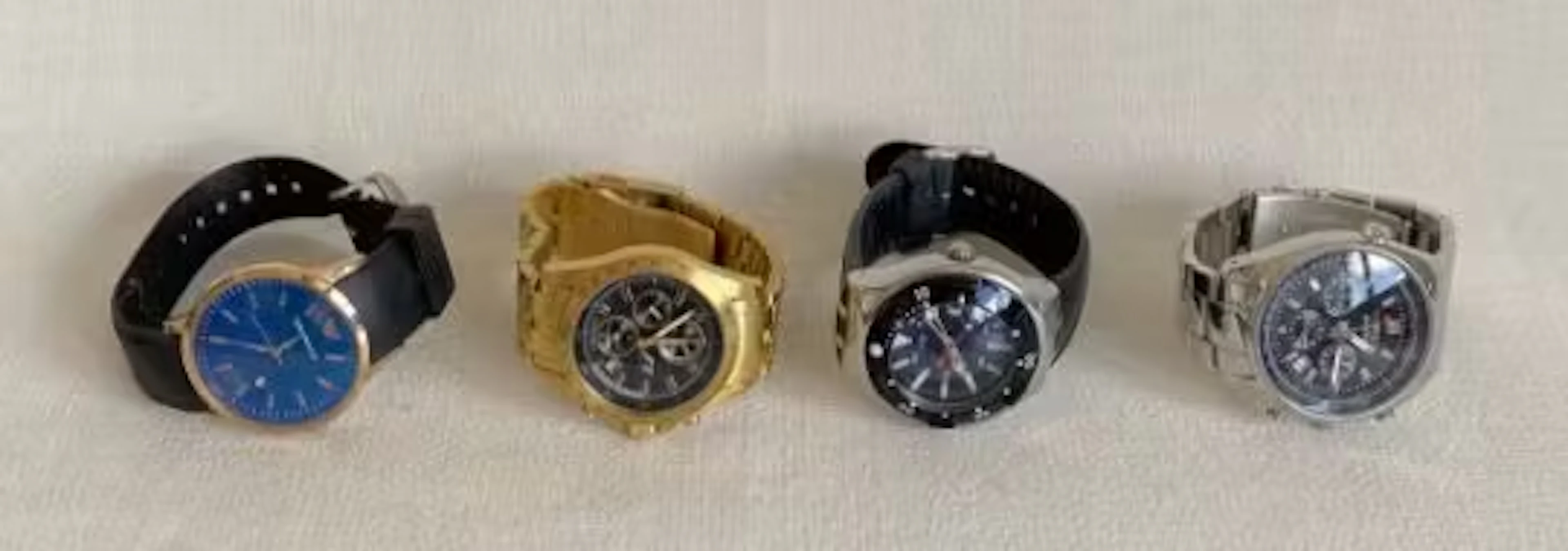 Four gents watches to include Emporio Armani, Jacques Lemans Formula