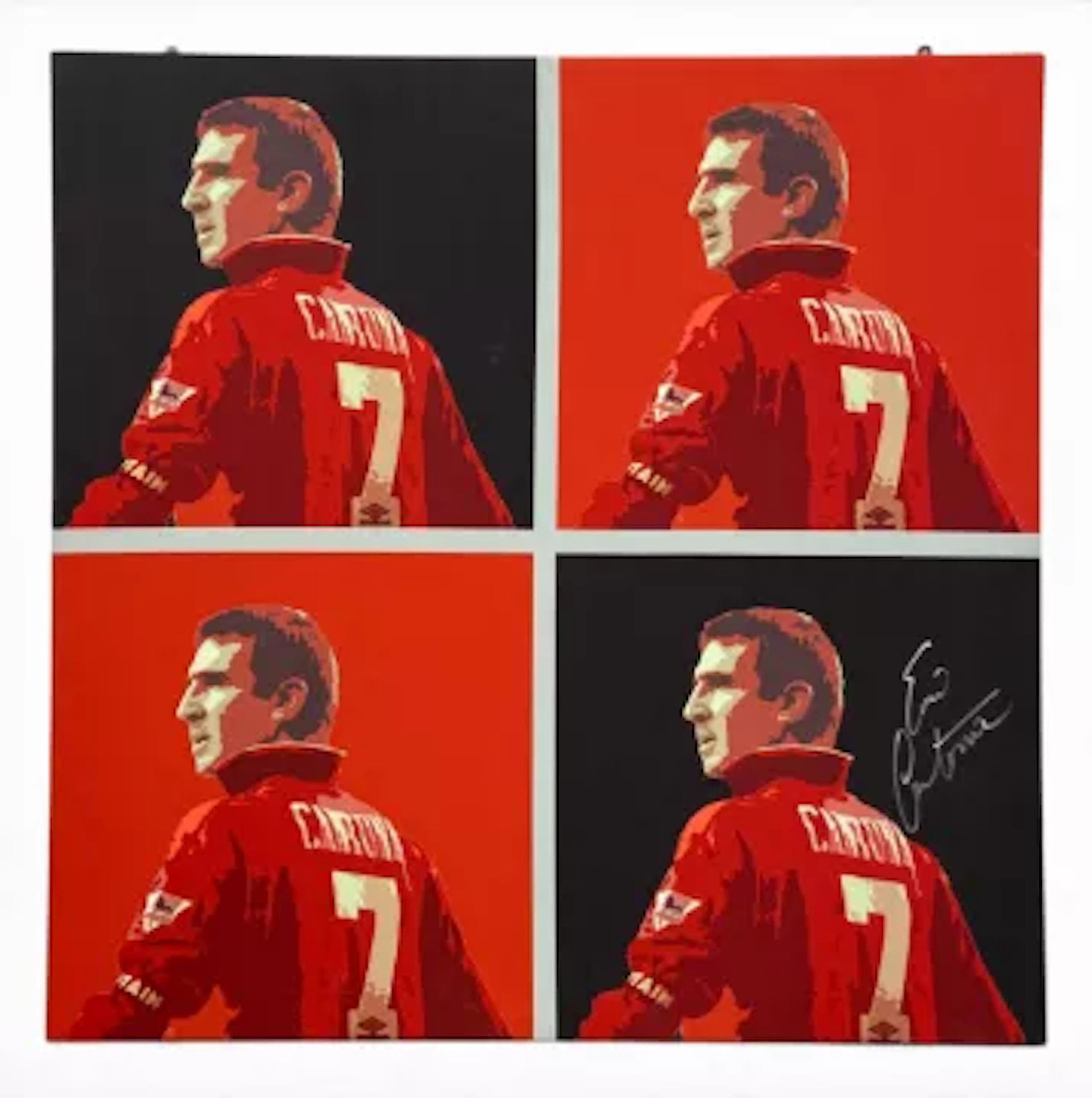 A contemporary hand signed four-panel pop art style print of Eric