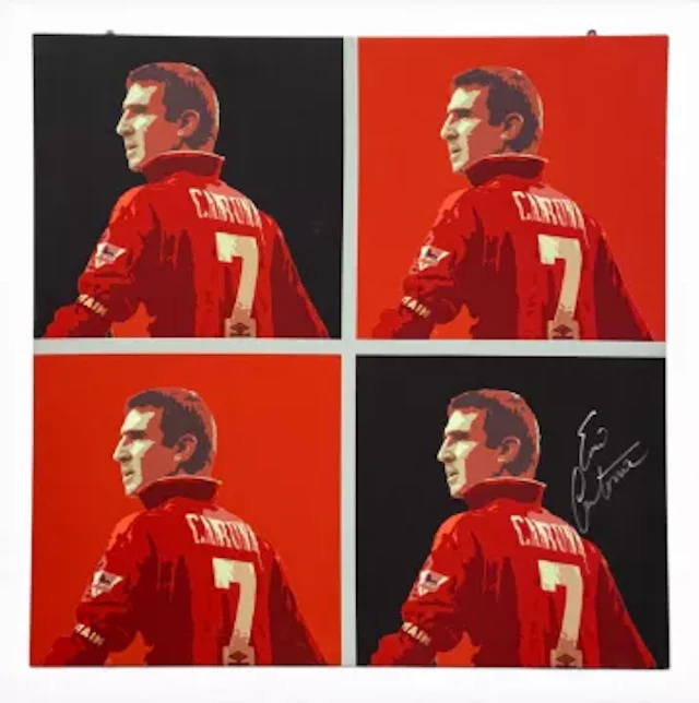 A contemporary hand signed four-panel pop art style print of Eric
