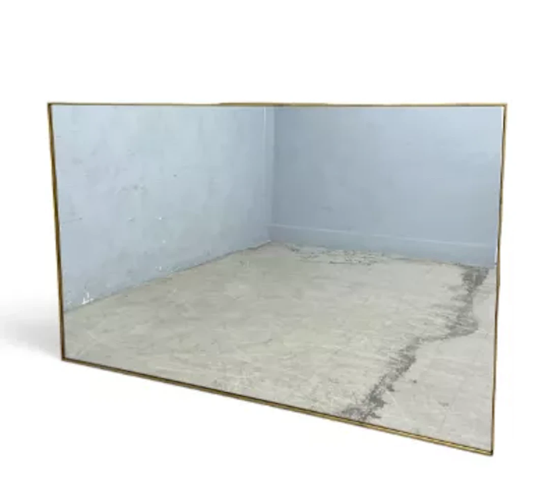A large contemporary William Wood dressing or wall mirror in gilt