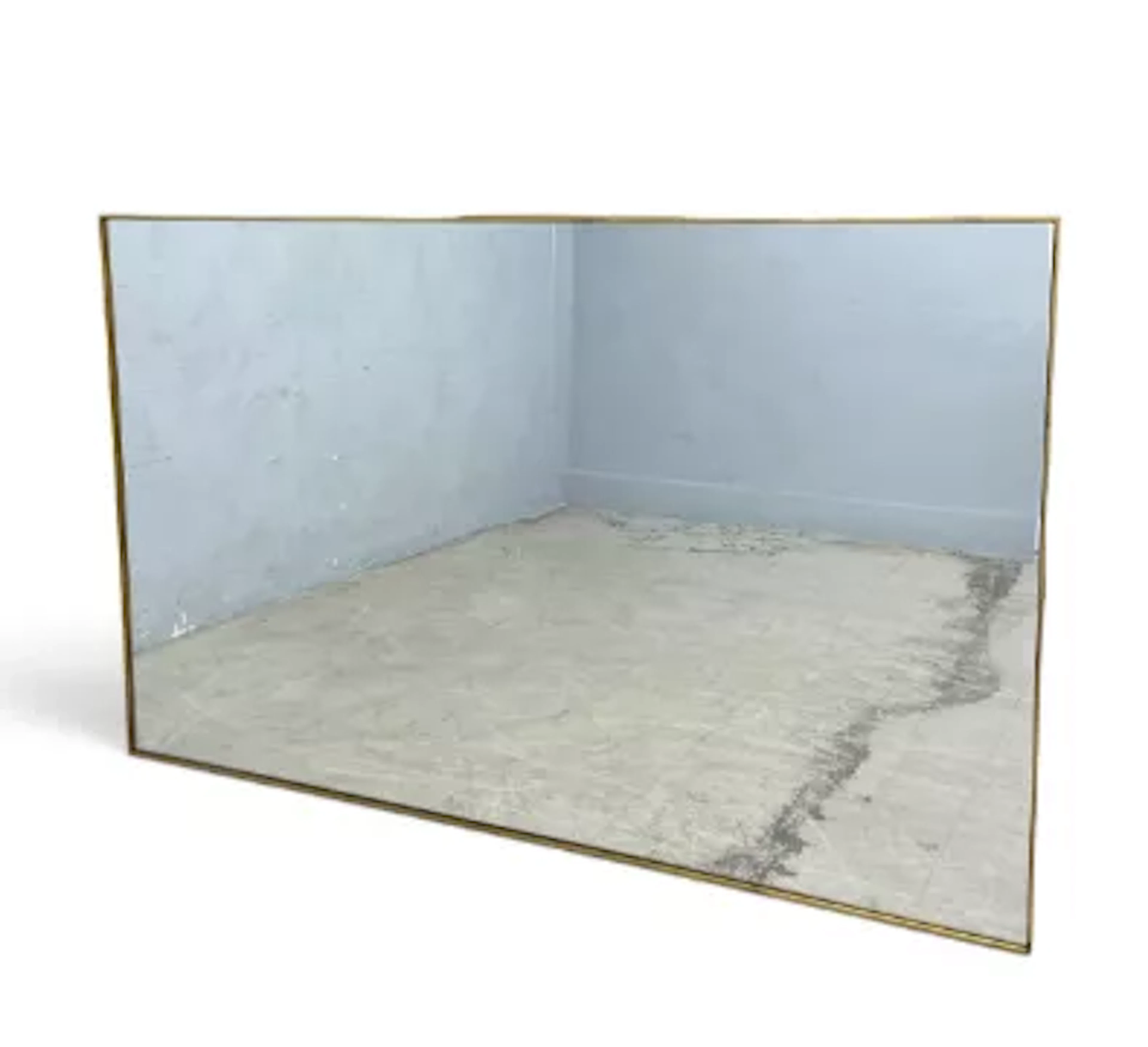 A large contemporary William Wood dressing or wall mirror in gilt