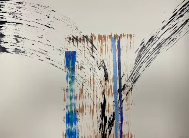 James Adley (1931-2015), a contemporary abstract mixed media painting