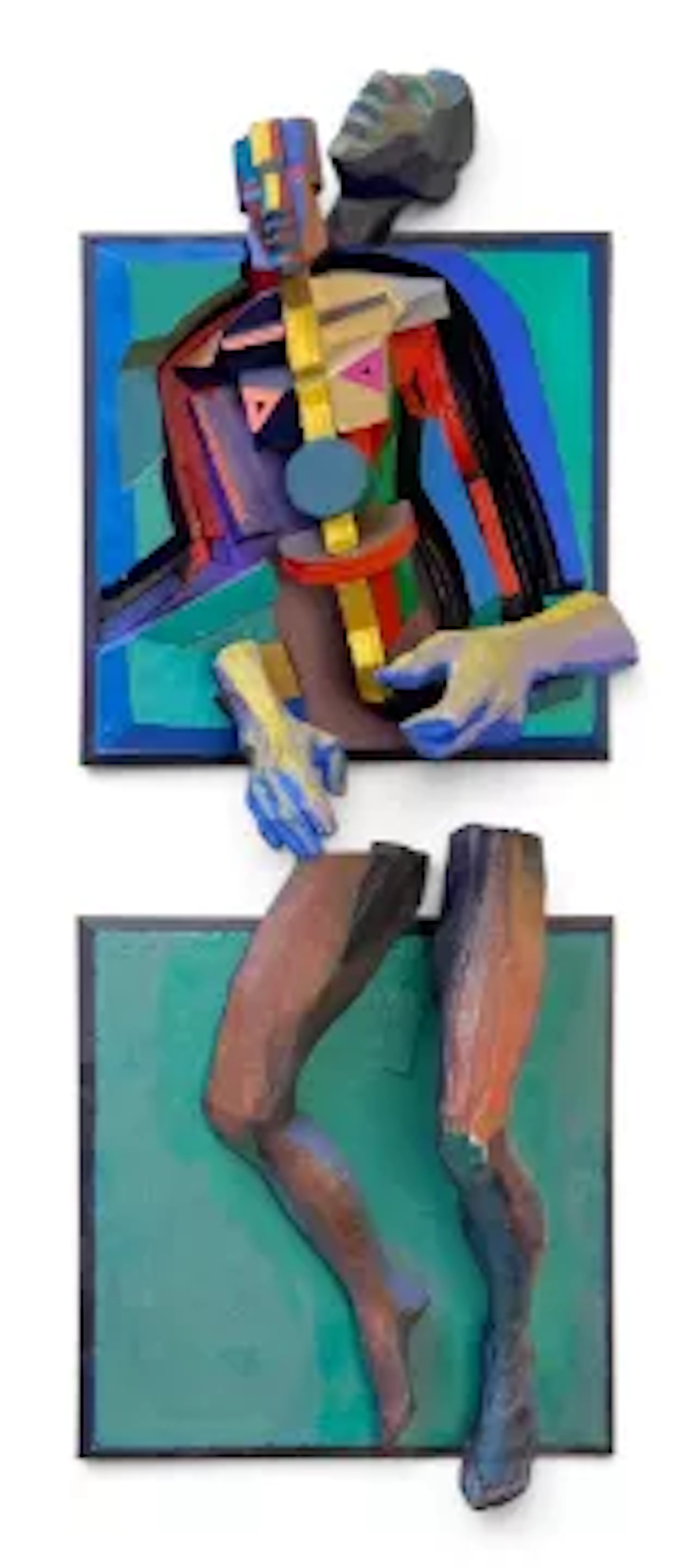 A contemporary Modernist style carved foamcore and acrylic wall sculpture