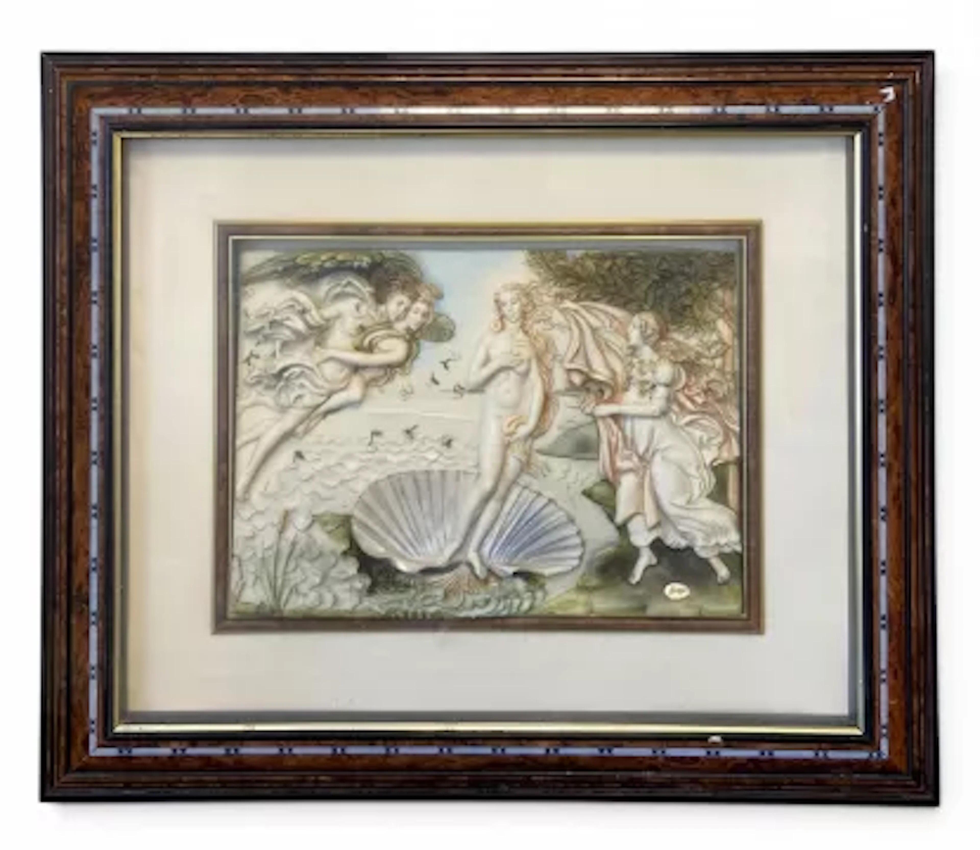 A contemporary composite resin moulded 3D wall plaque after Sandro
