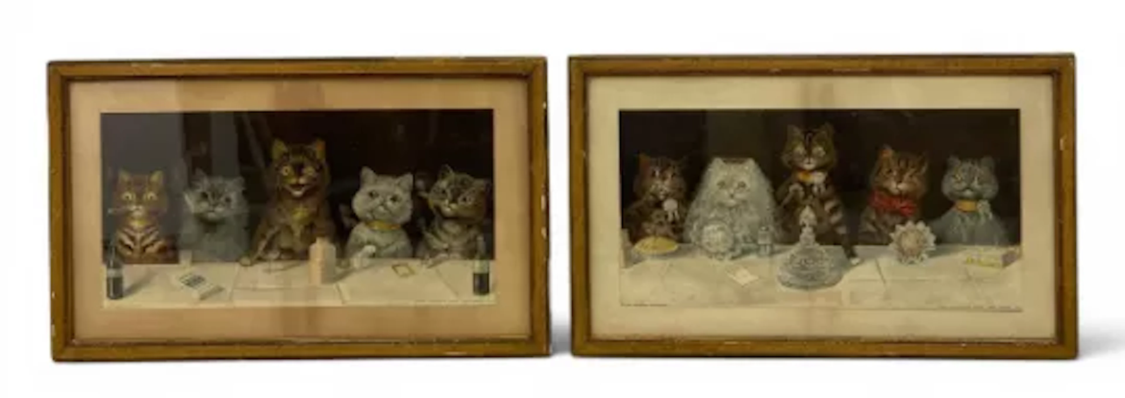 A pair of vintage prints after the original C.1900 paintings titled