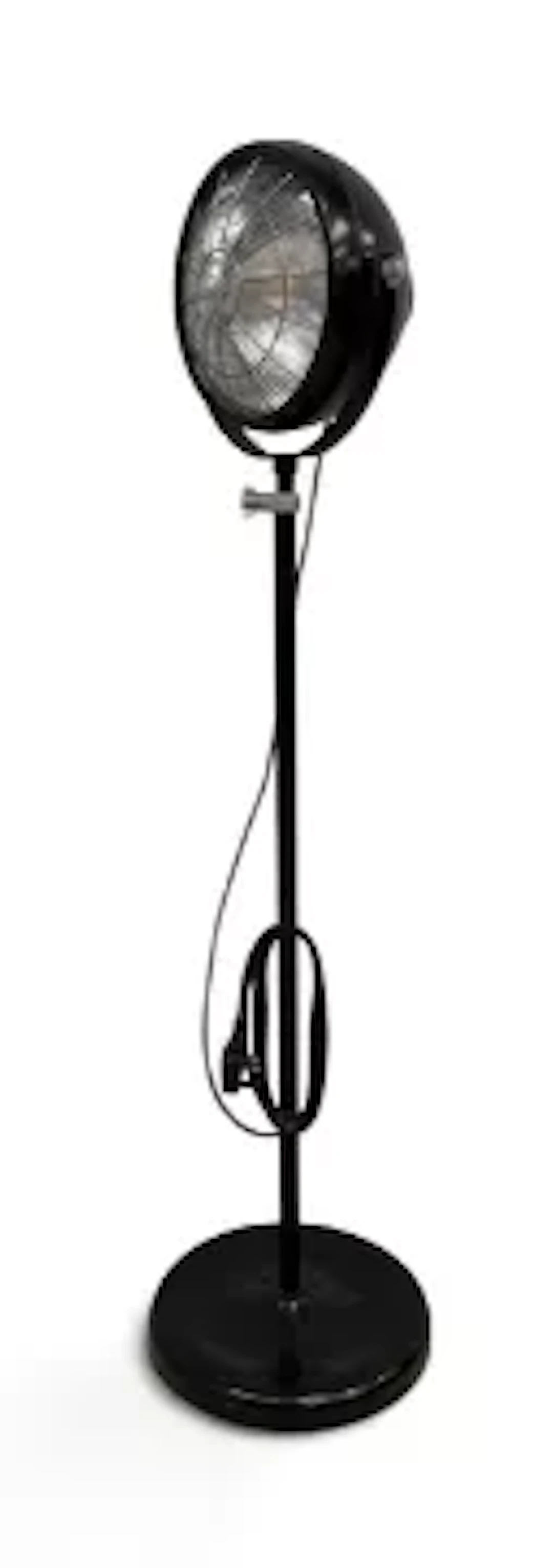 A contemporary floor-standing spotlight, industrial style with adjustable