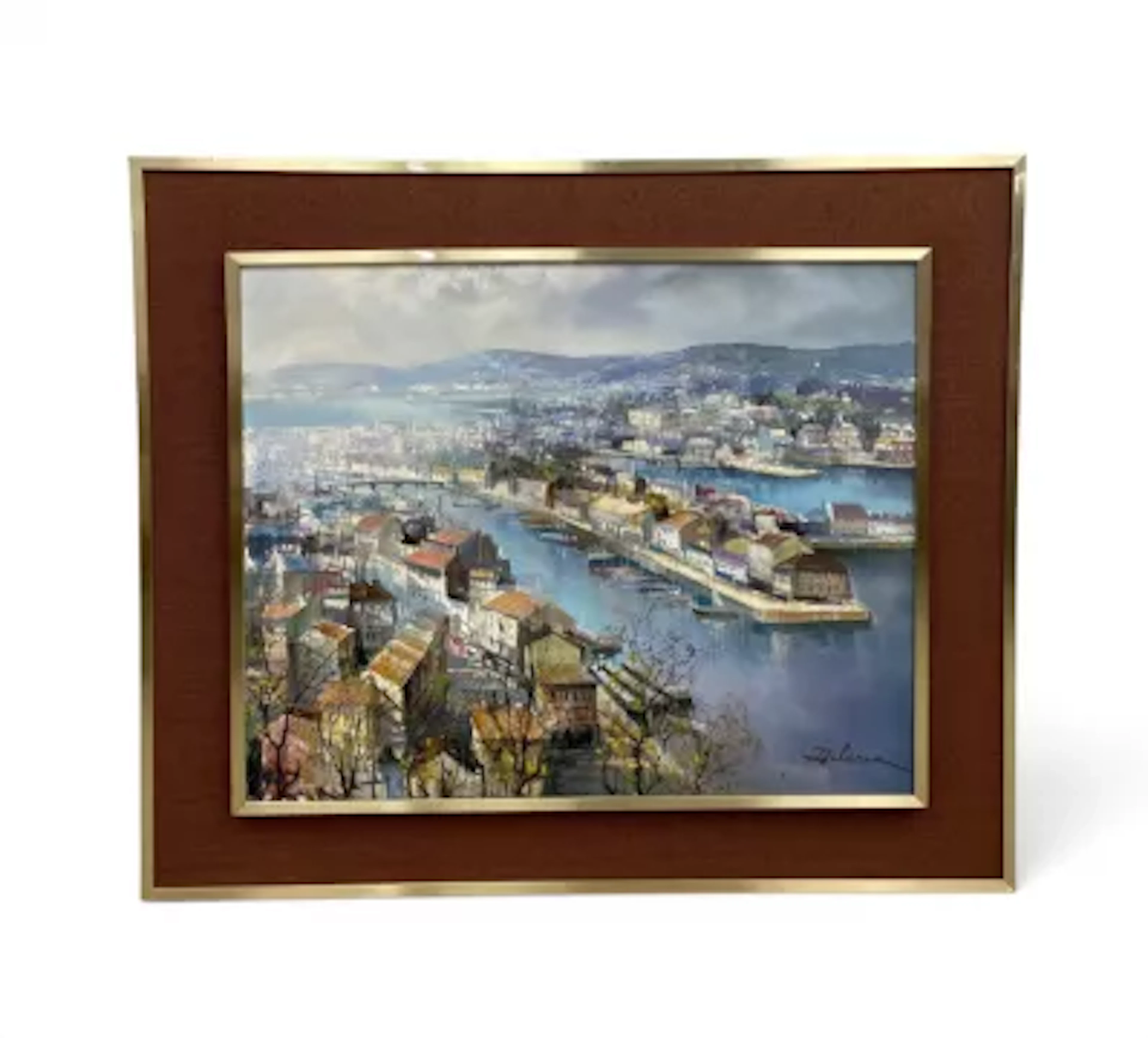 Lucien Delarue (1925-2011), a large framed oil painting on canvas