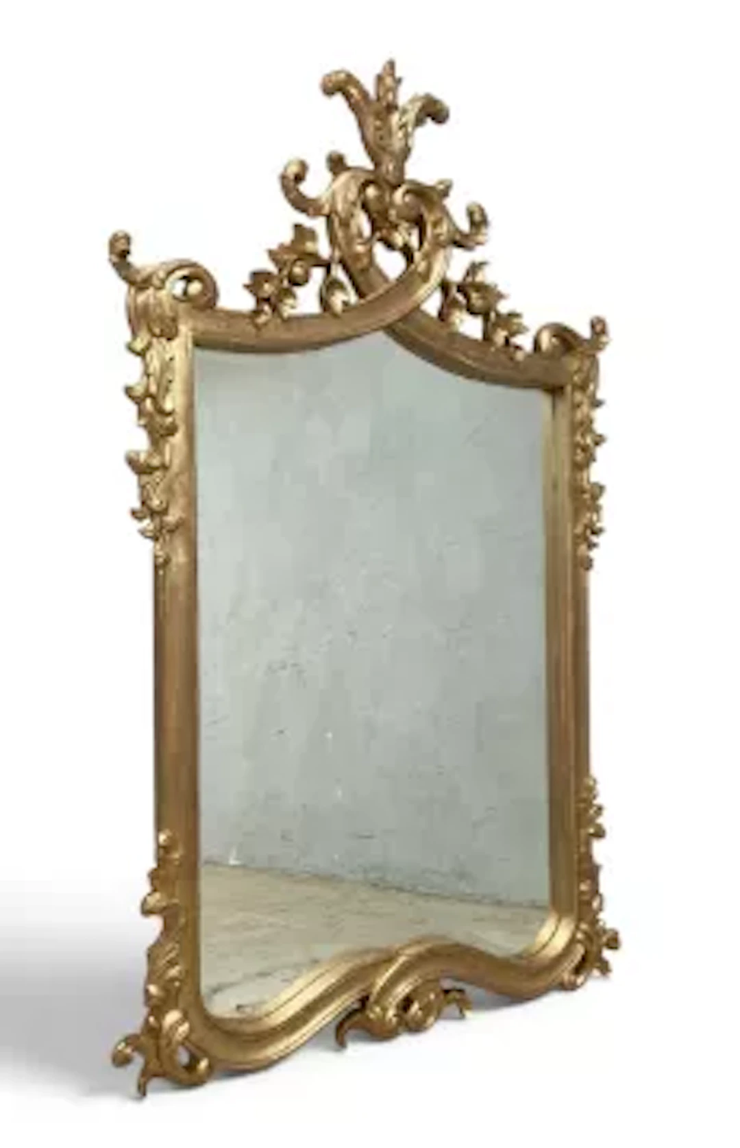 A contemporary 19th century style wall mirror in foliate gilt frame.