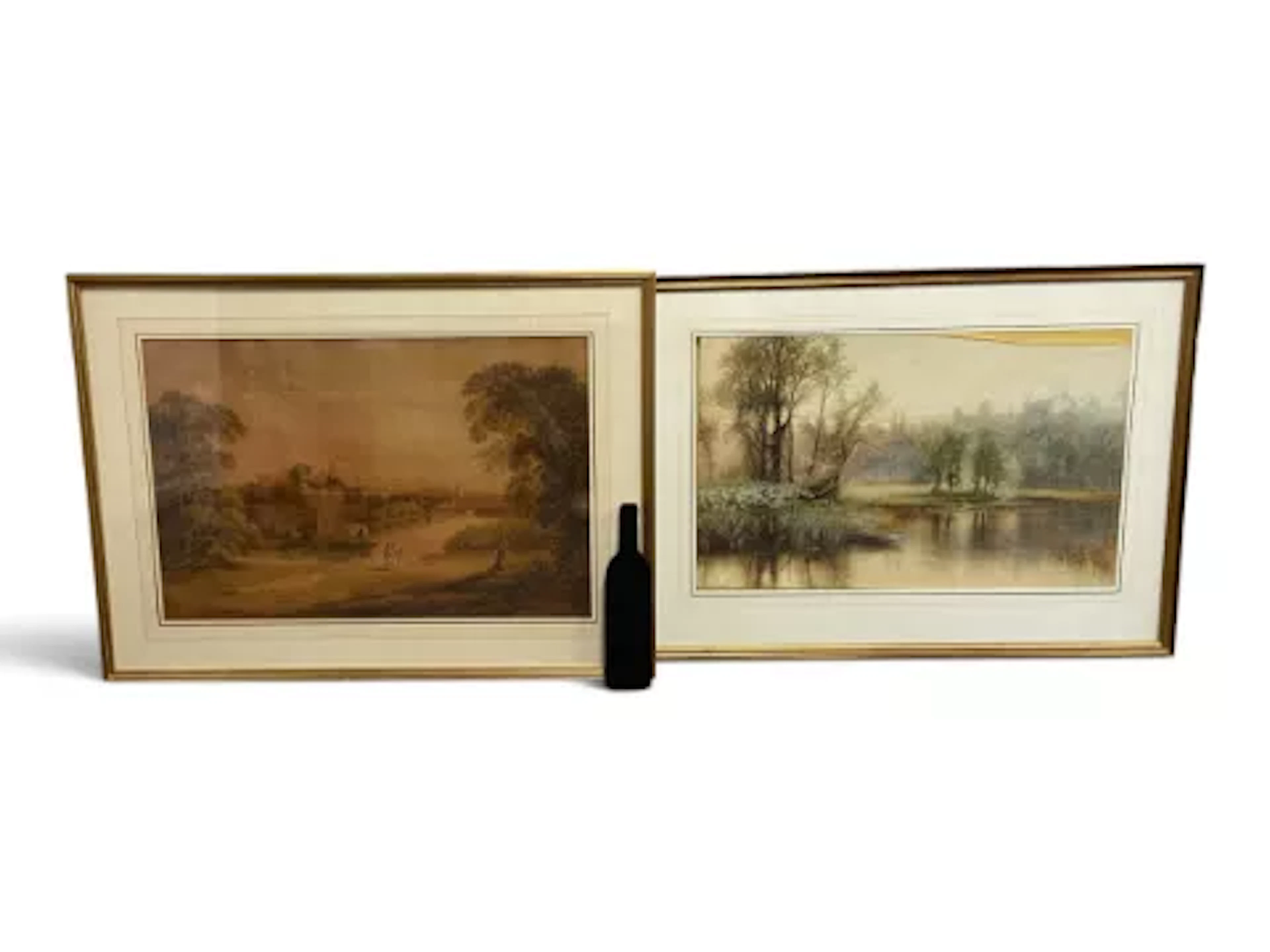 Two 19th century framed, glazed and signed watercolours, one of Windsor