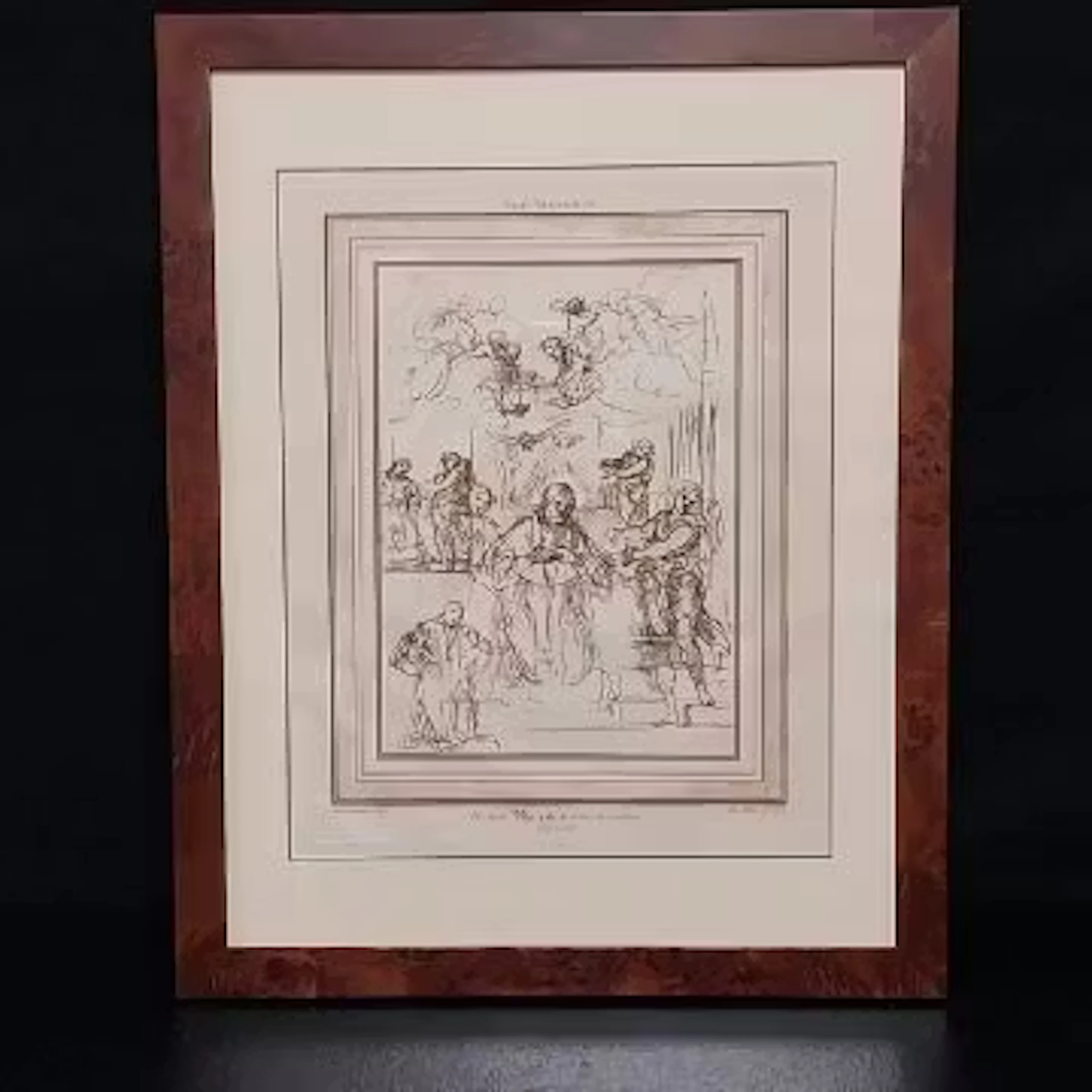 Simon Watts (active 1760-1780), an 18th century etching titled 'San