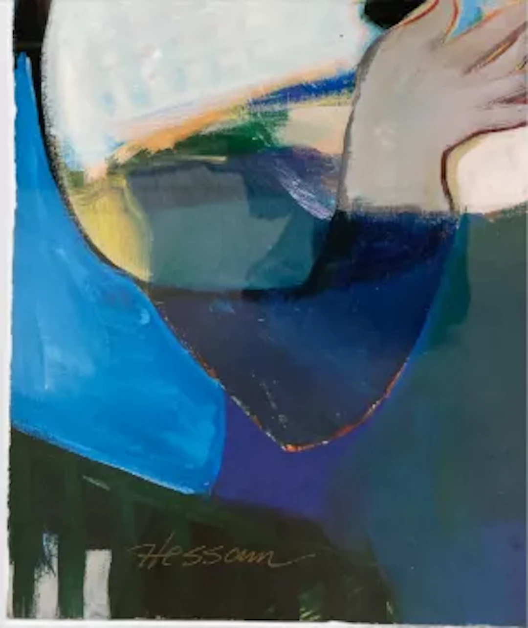 Hessam Abrishami (1951), a contemporary lithograph, 'Peaceful Life