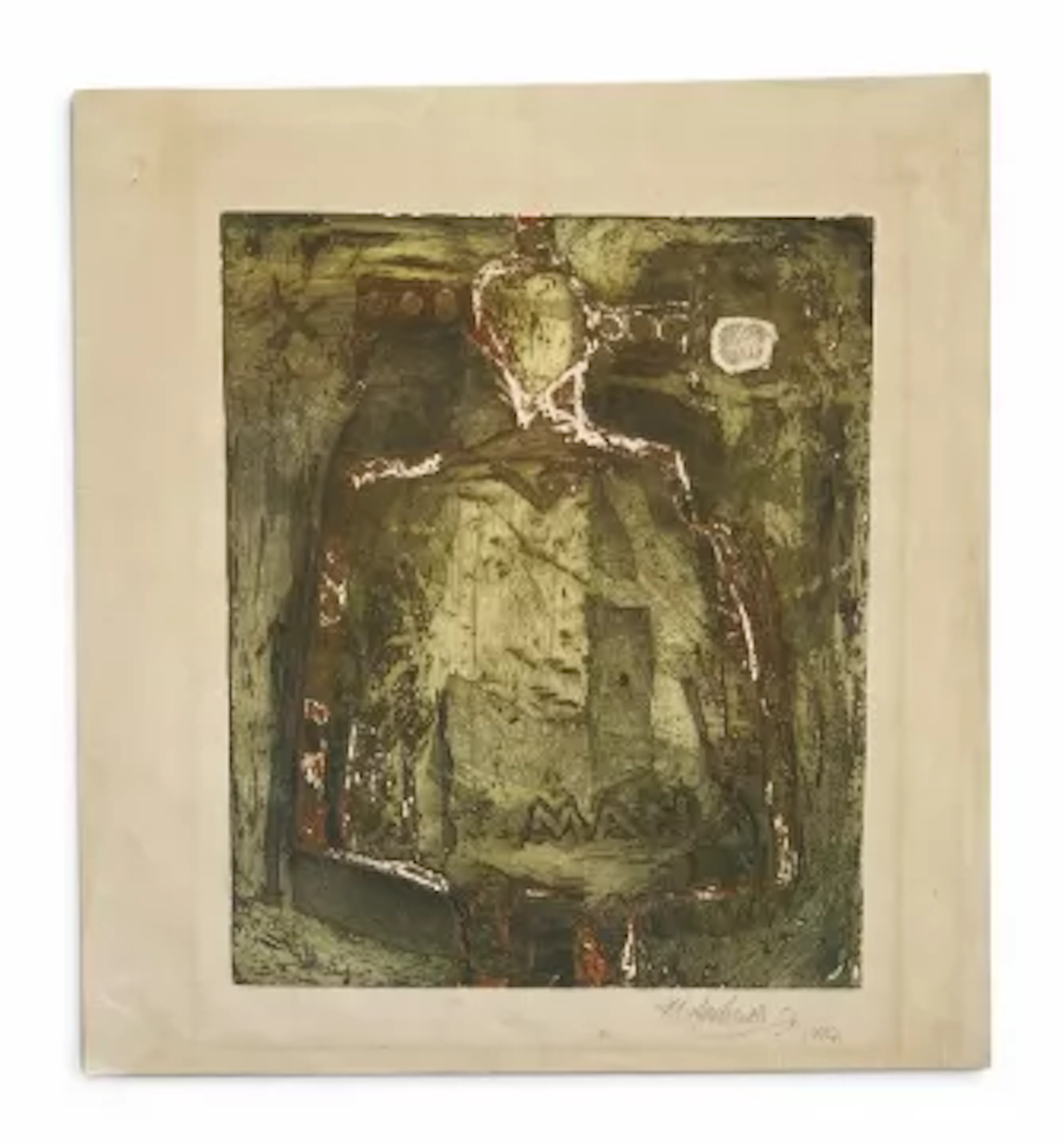 Michael Andrews (1928-1995), an abstract figural blind embossed etching