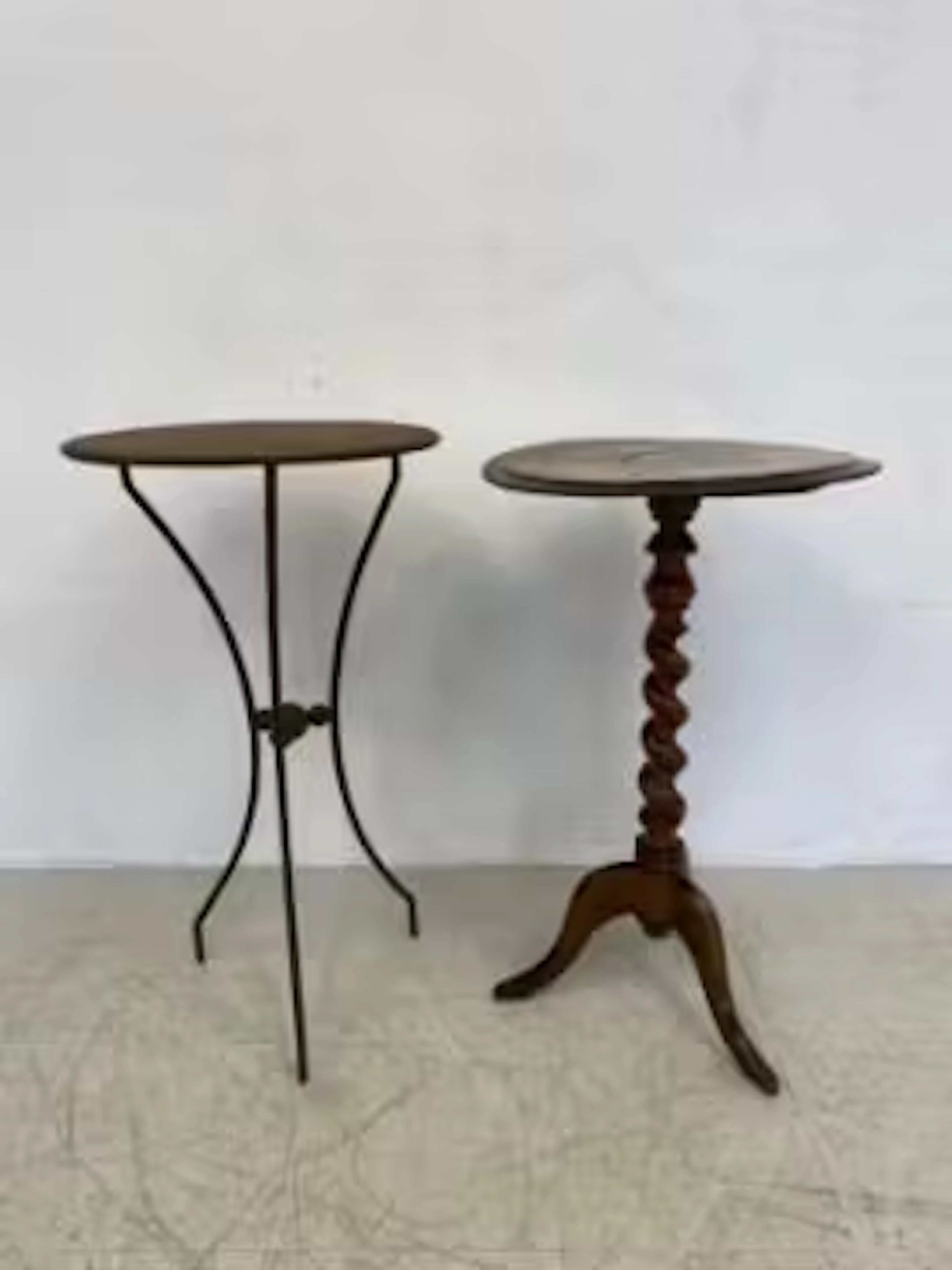 A small vintage cast iron bistro style table along with a Victorian