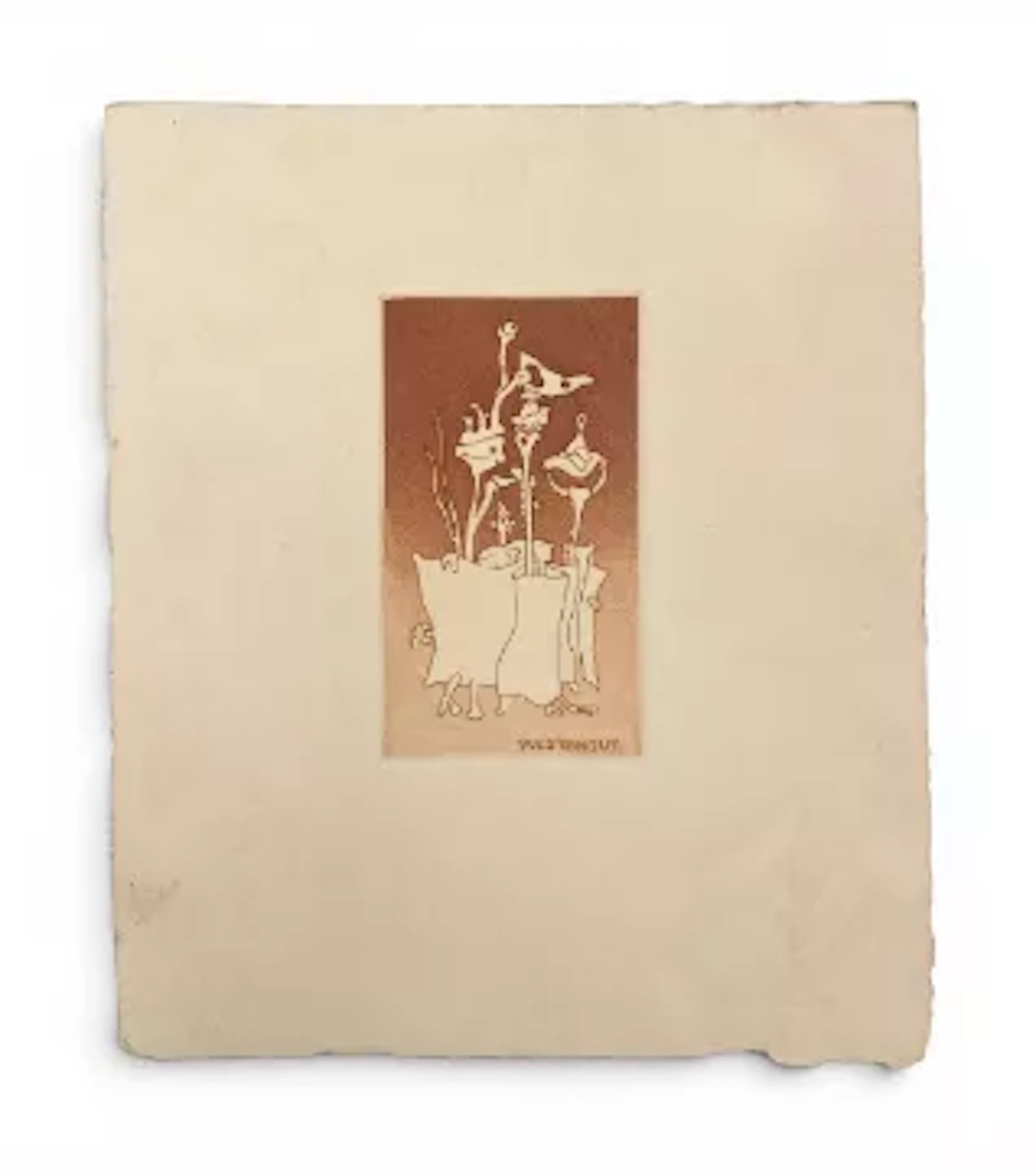 Yves Tanguy (1900-1955), an early 20th century etching with aquatint
