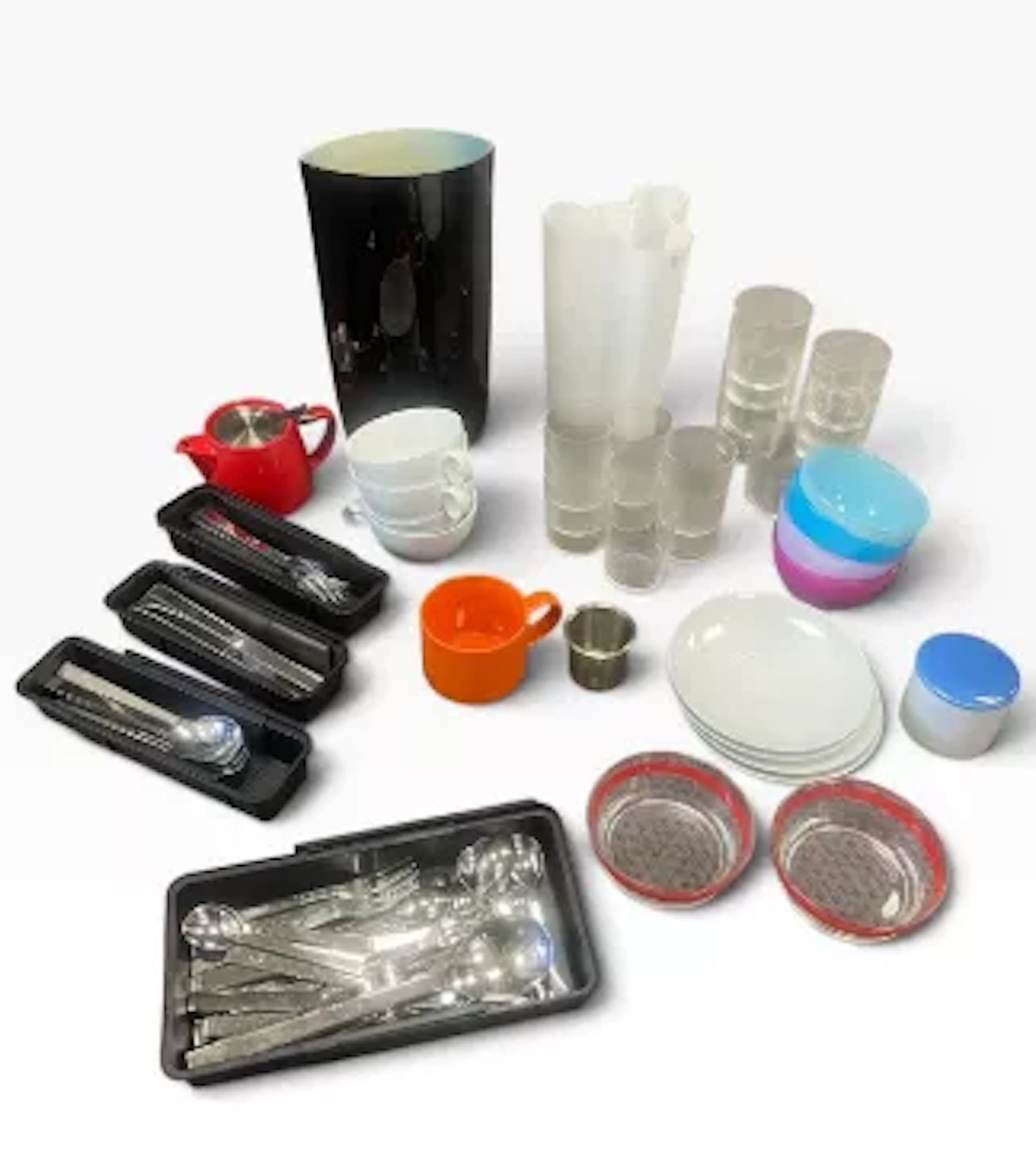 A mixed lot to include a contemporary Italian Alessi AISI 420 steel