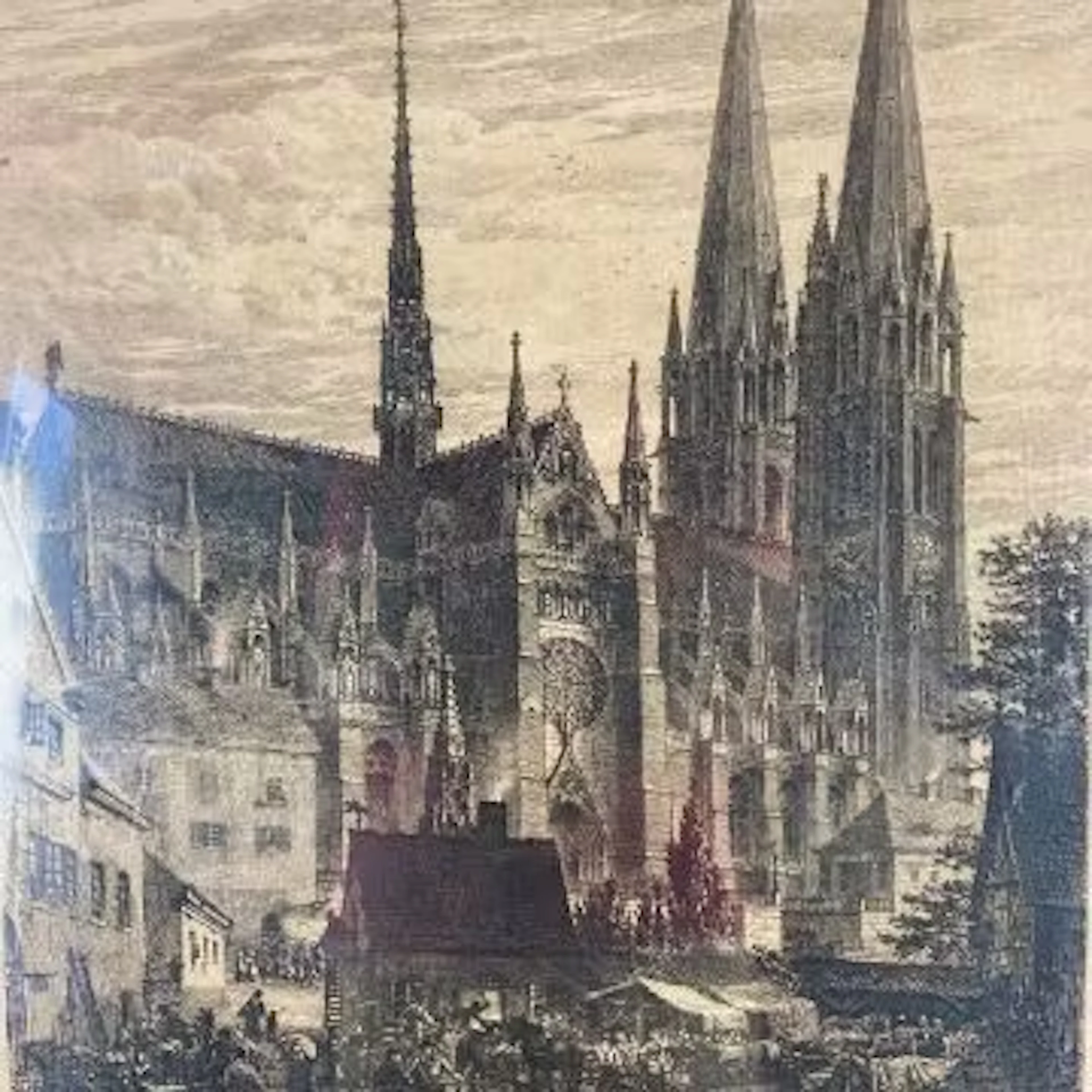Axel Herman Haig (1835-1921), a large late 19th century etching titled