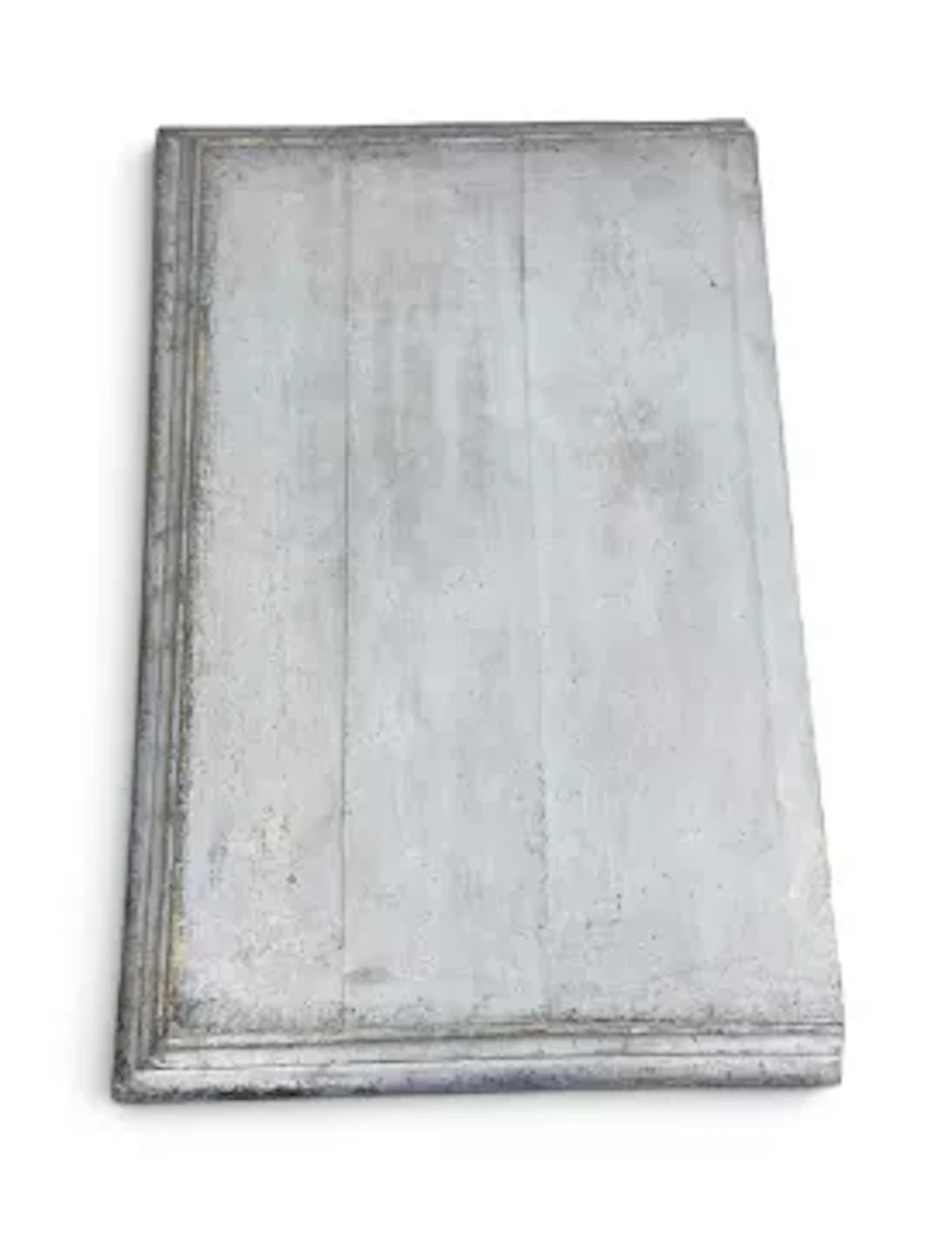 A distressed painted console table in the Jacobean style with plank
