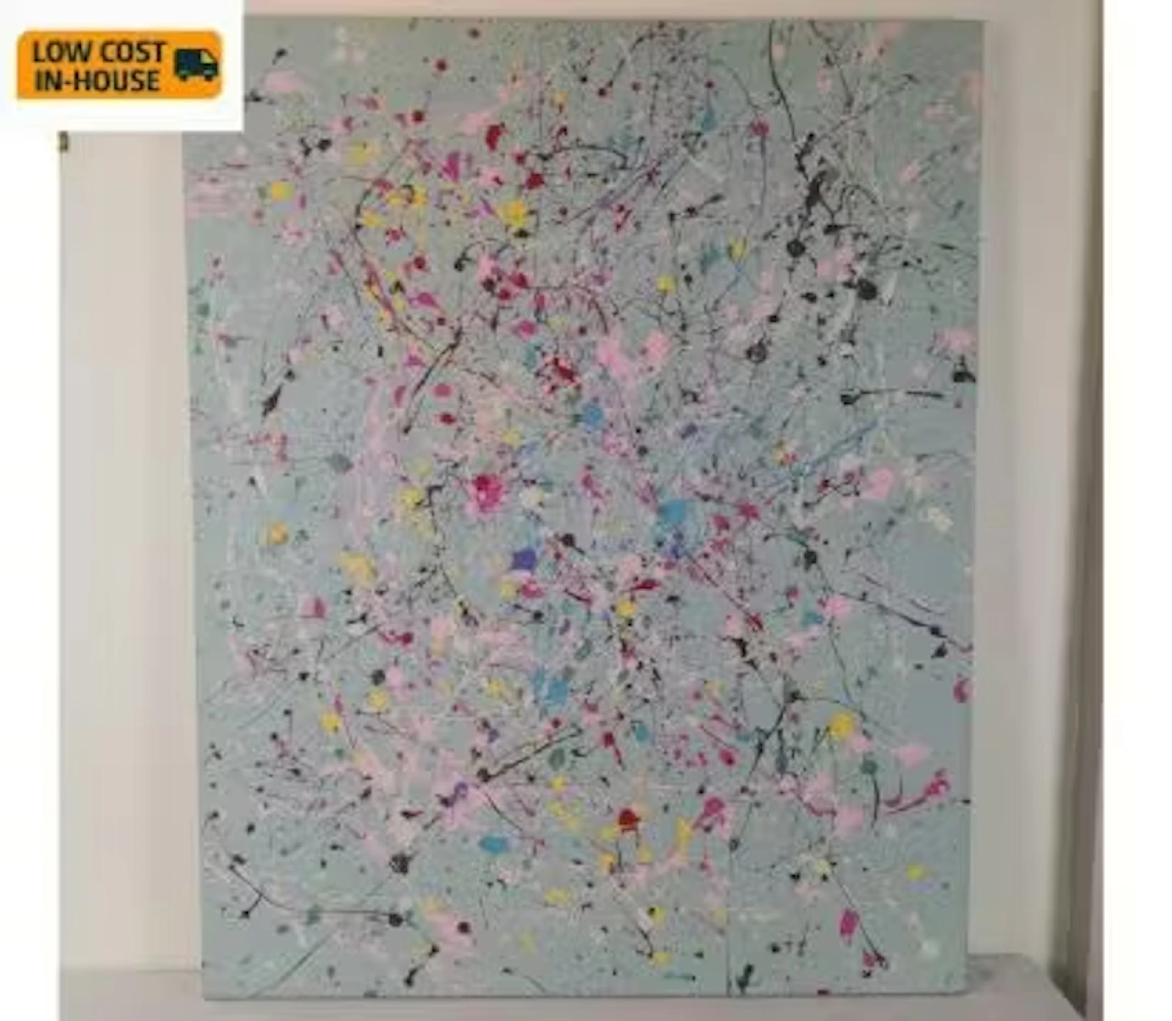 A contemporary Abstract Expressionist style oil action painting on