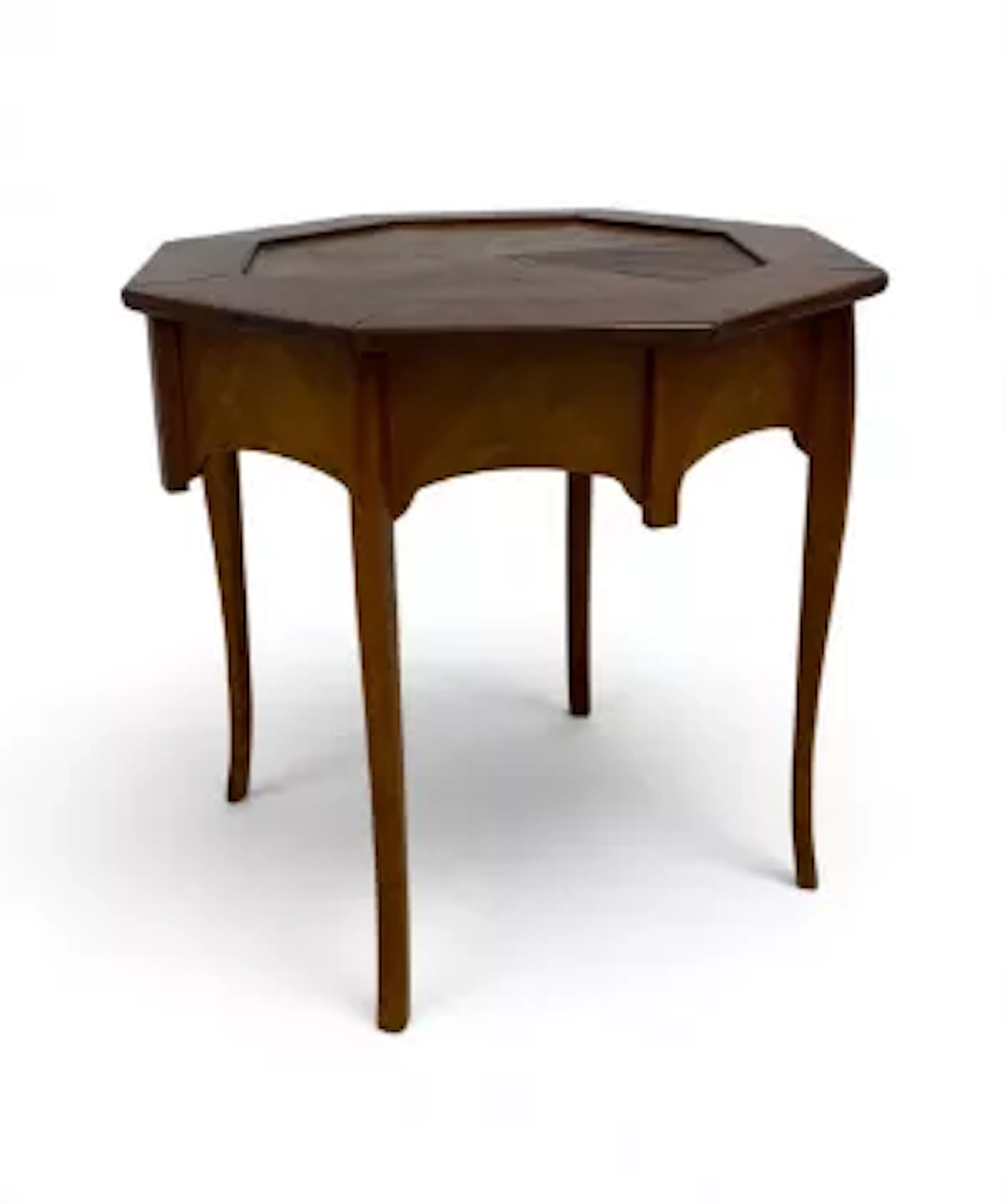 An early 20th century French walnut segment veneered occasional or