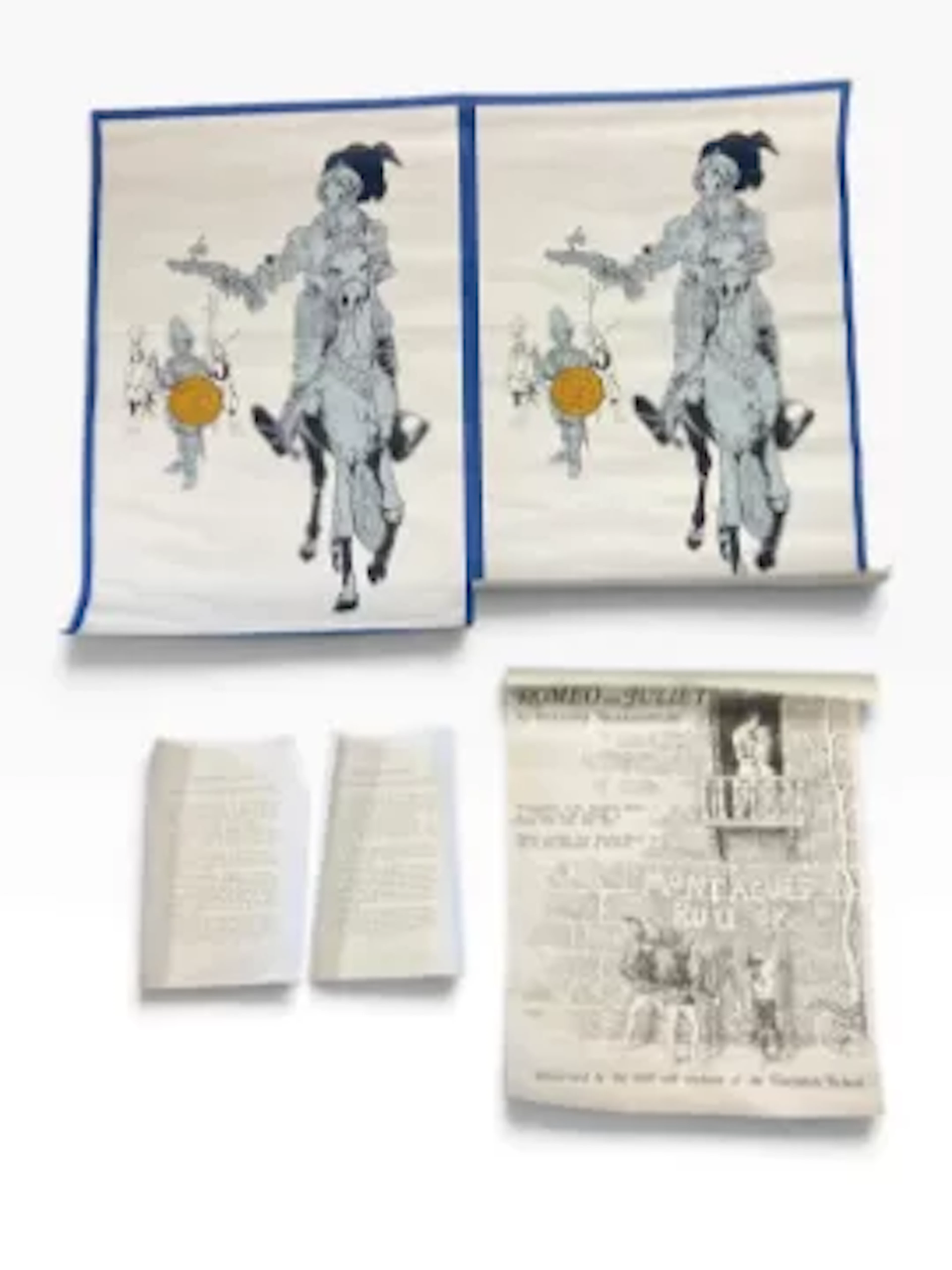 A mixed lot to include two hand signed silkscreen prints titled 'Captain